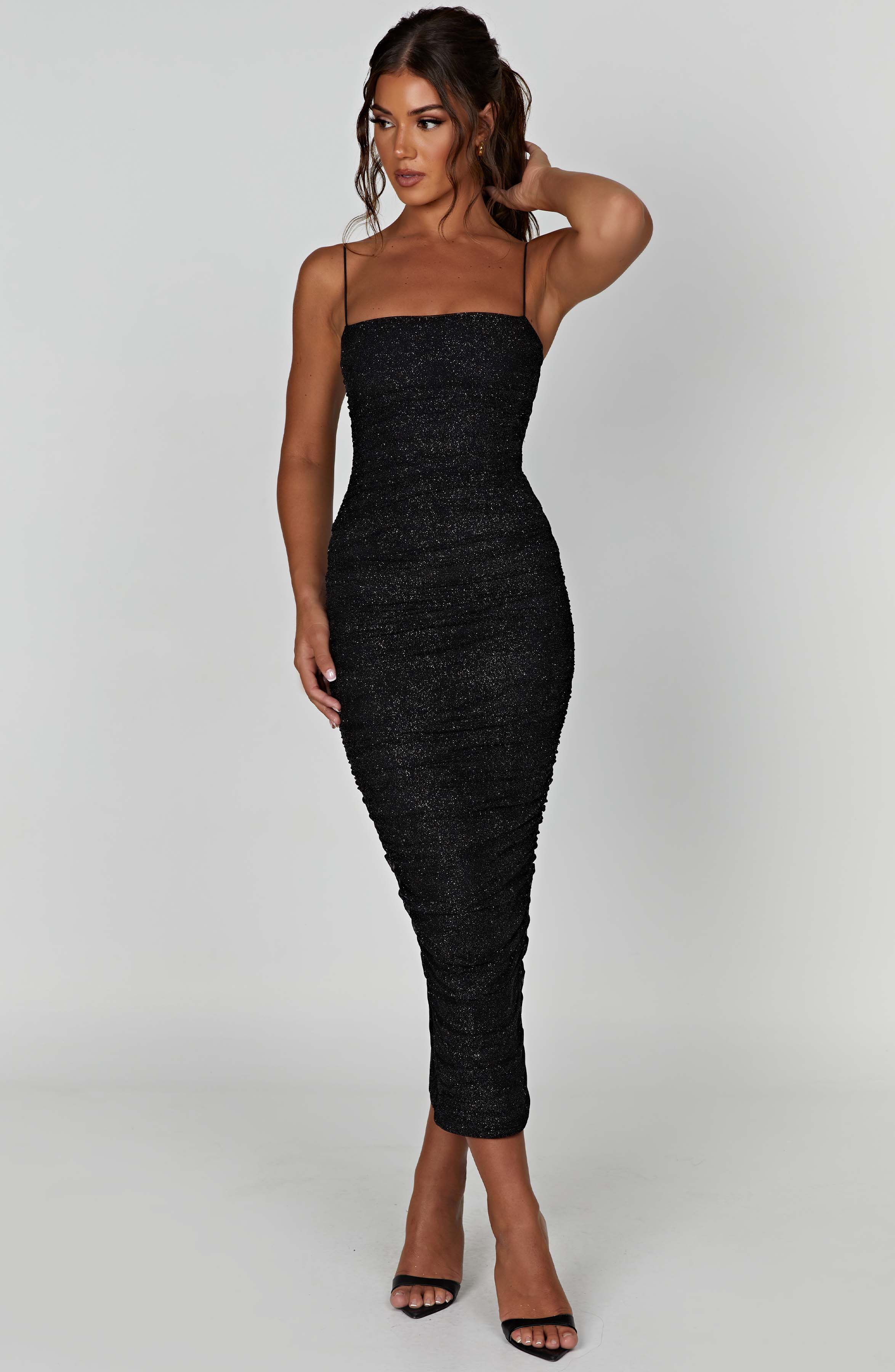 Gracie Maxi Dress - Black Sparkle - Napalia