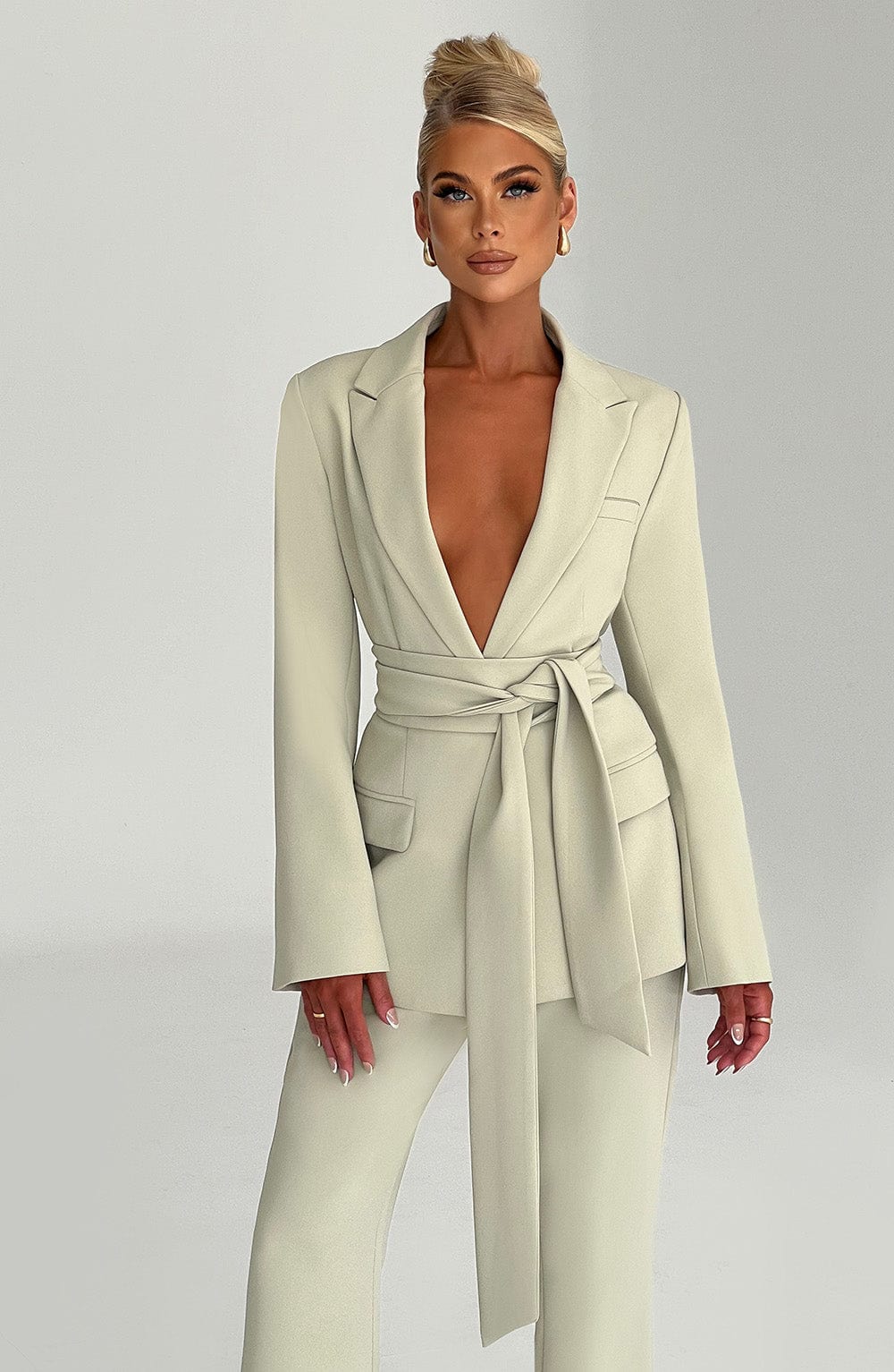 Hazel Suit Jacket - Sage - Napalia