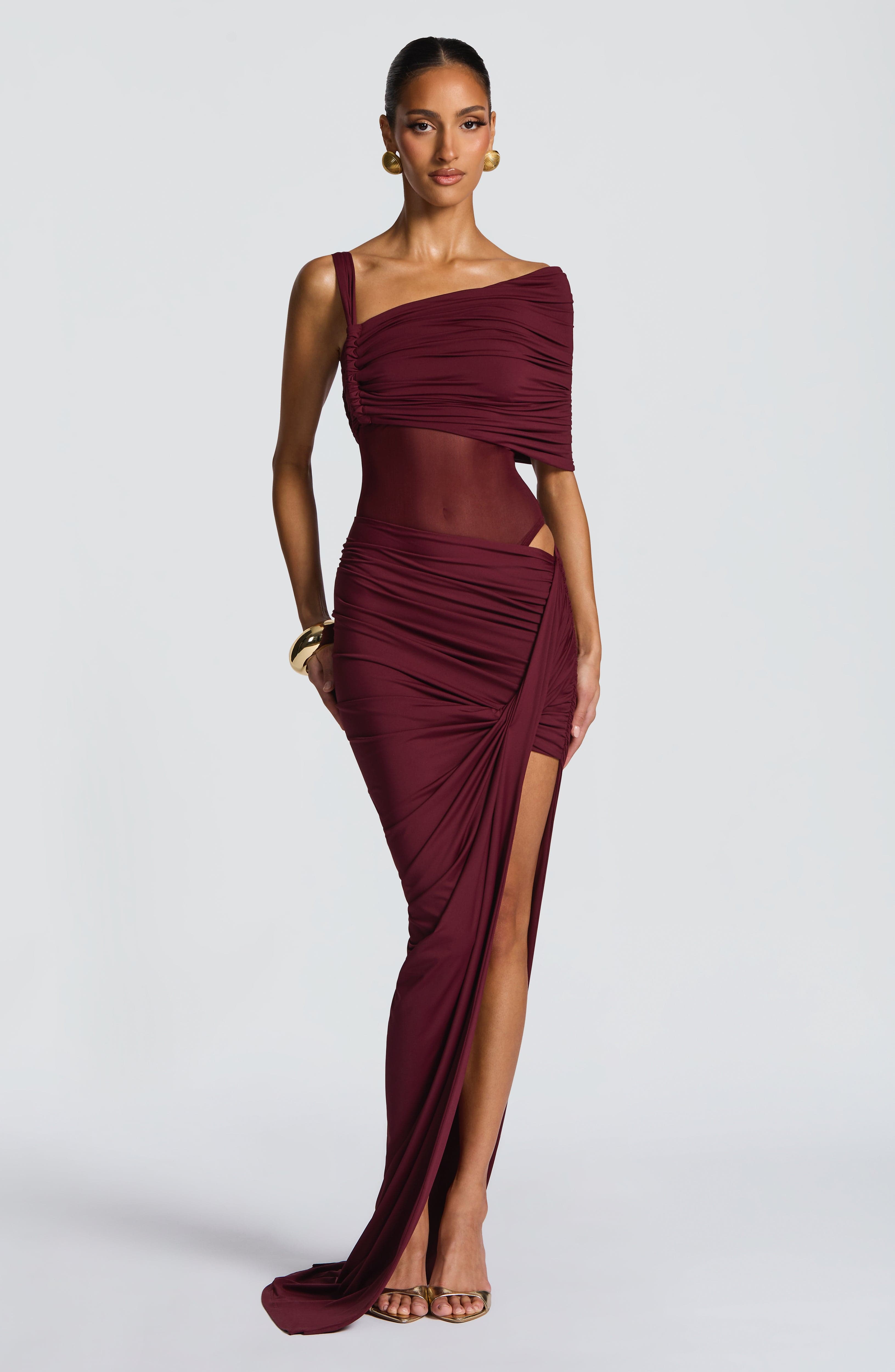 Henrietta Maxi Skirt - Cherry Lacquer - Napalia