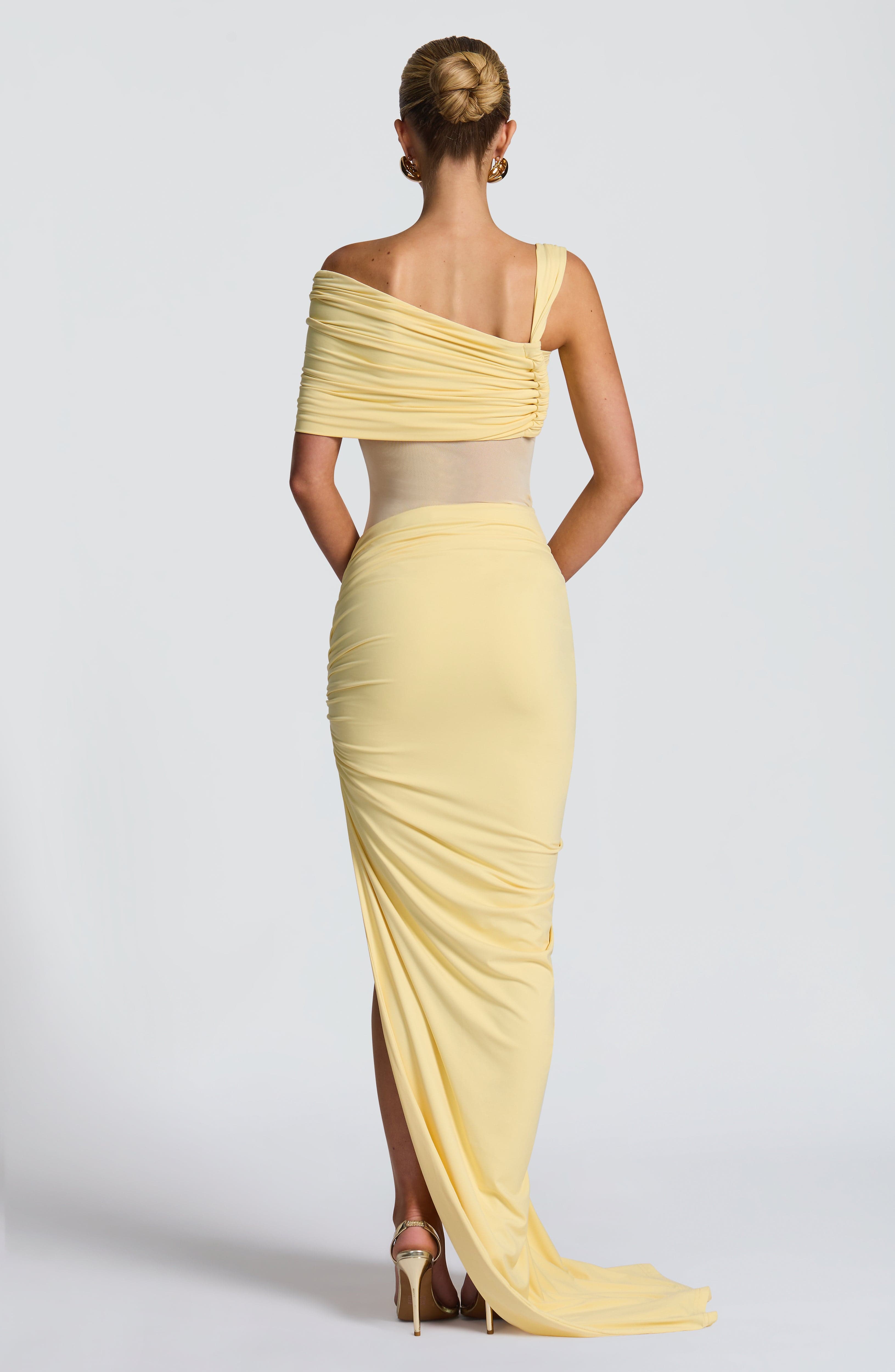 Henrietta Maxi Skirt - Lemon - Napalia