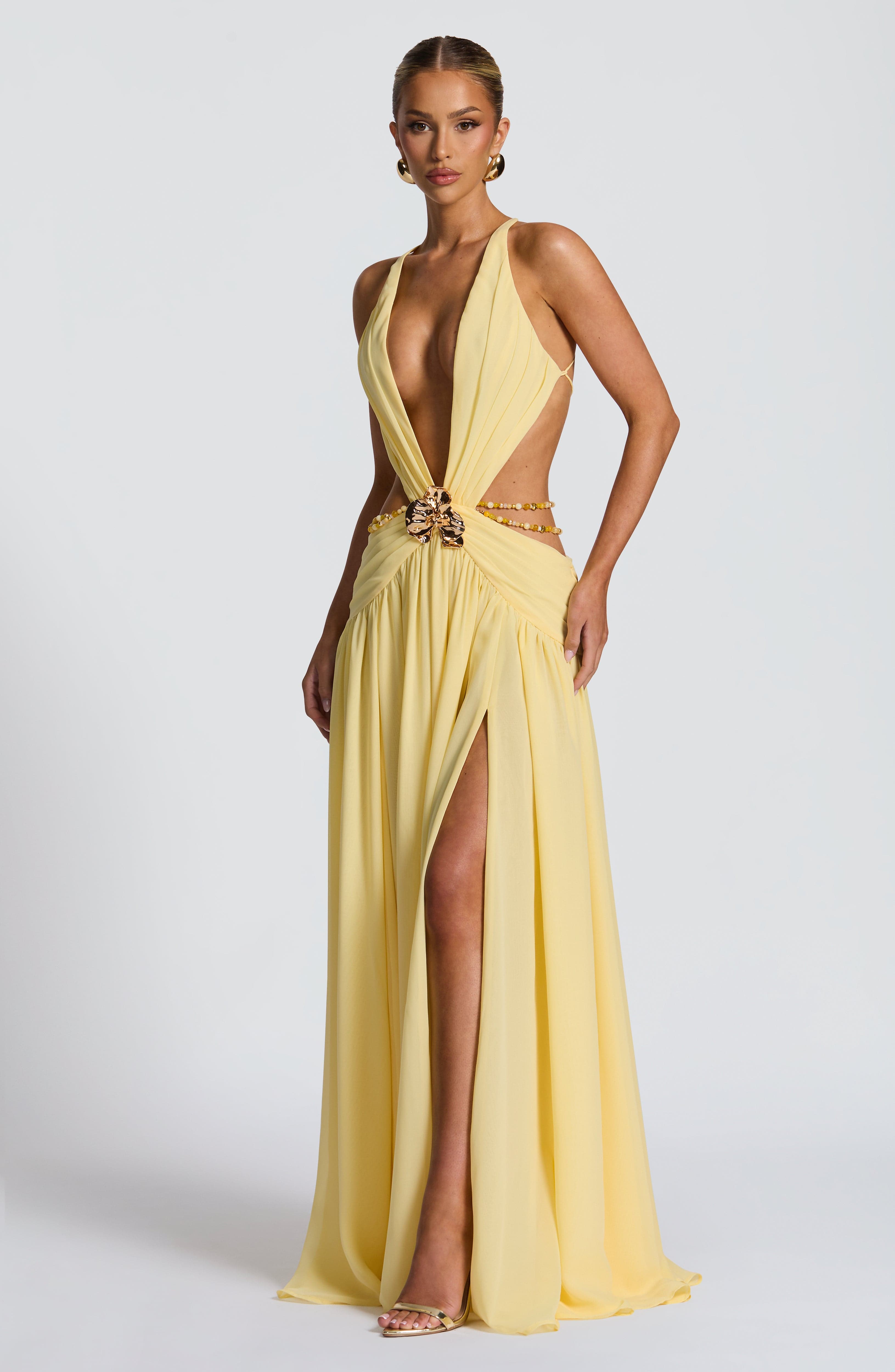 Indianna Maxi Dress - Lemon - Napalia