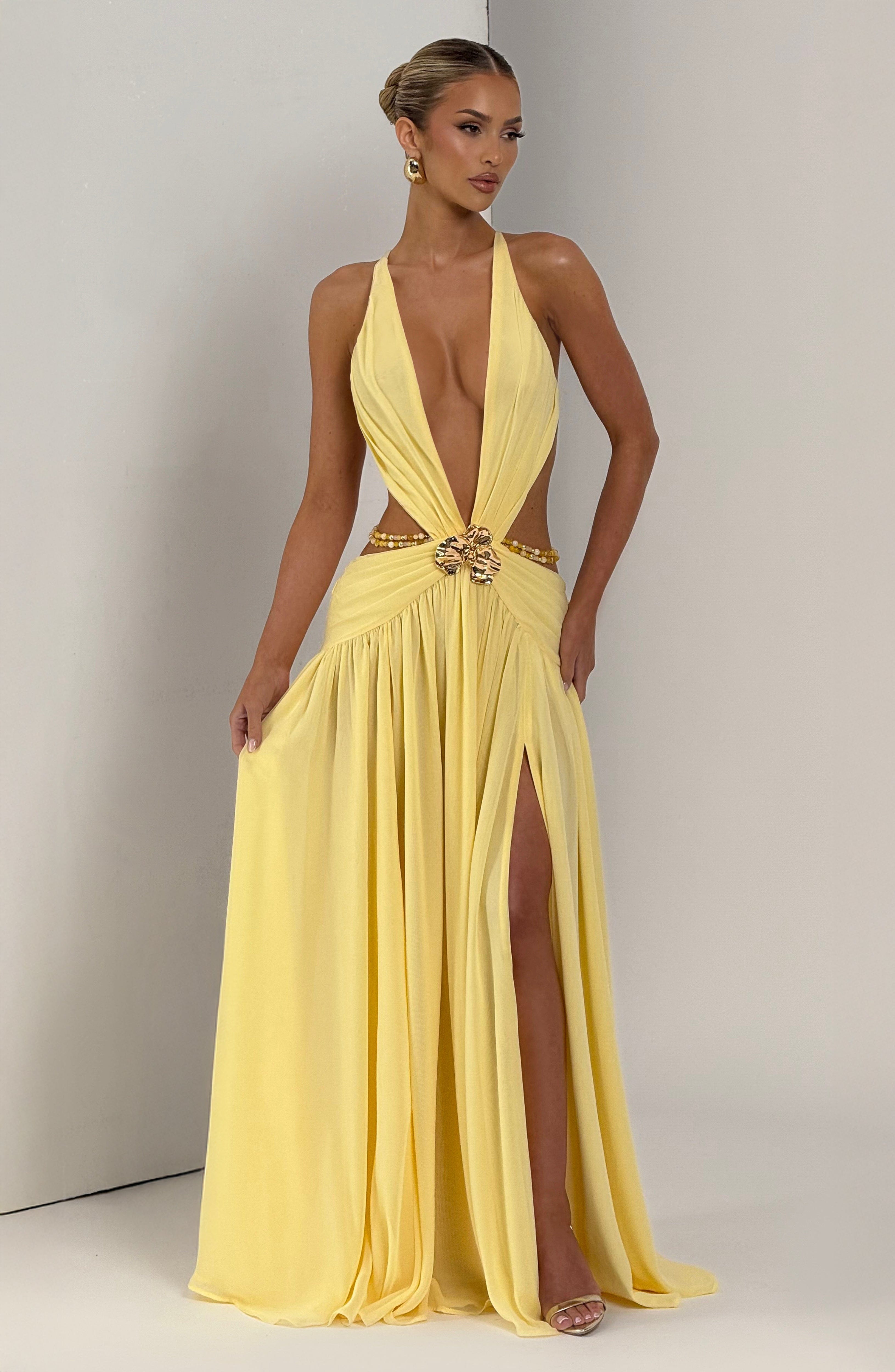Indianna Maxi Dress - Lemon - Napalia