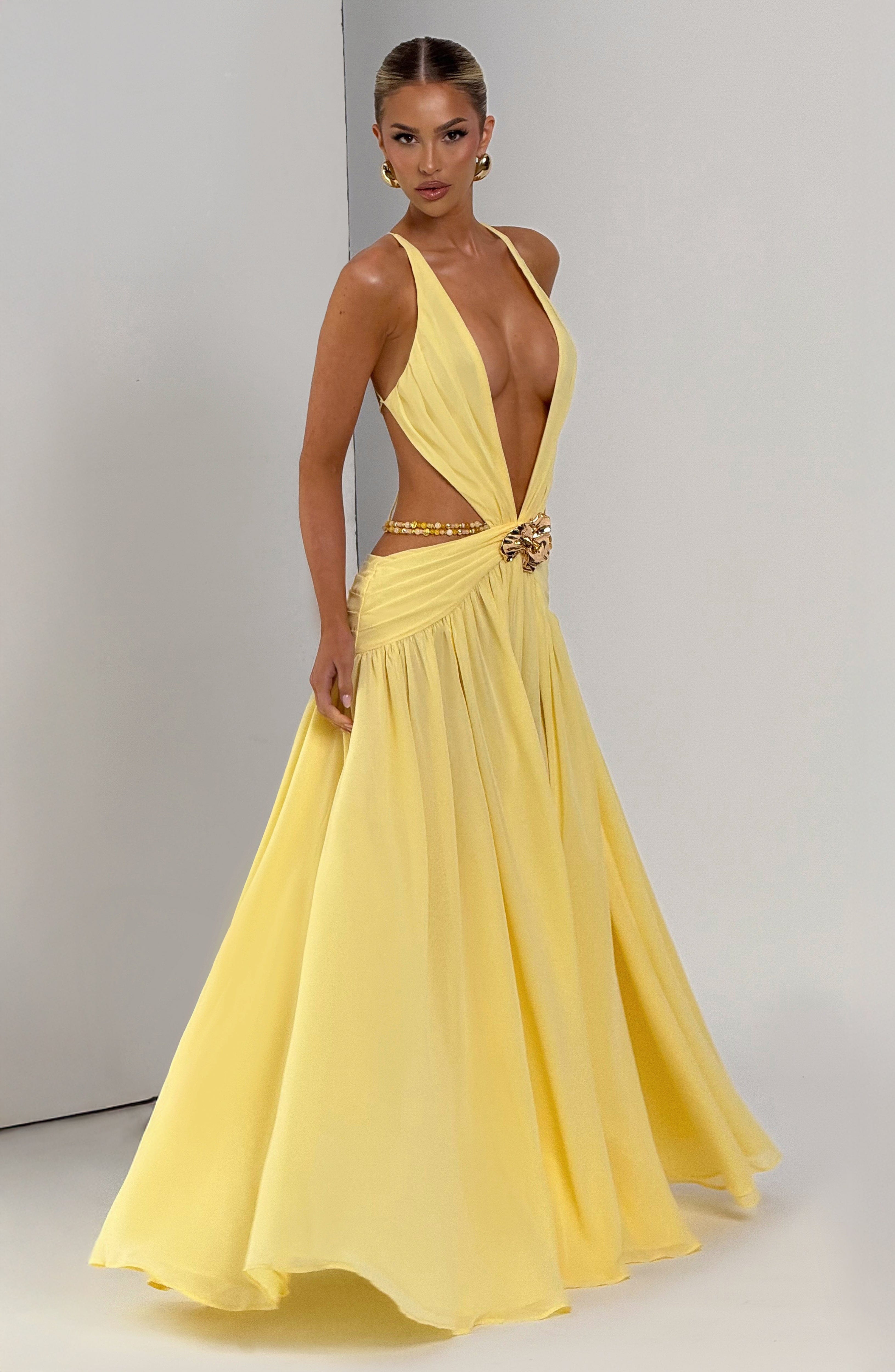 Indianna Maxi Dress - Lemon - Napalia