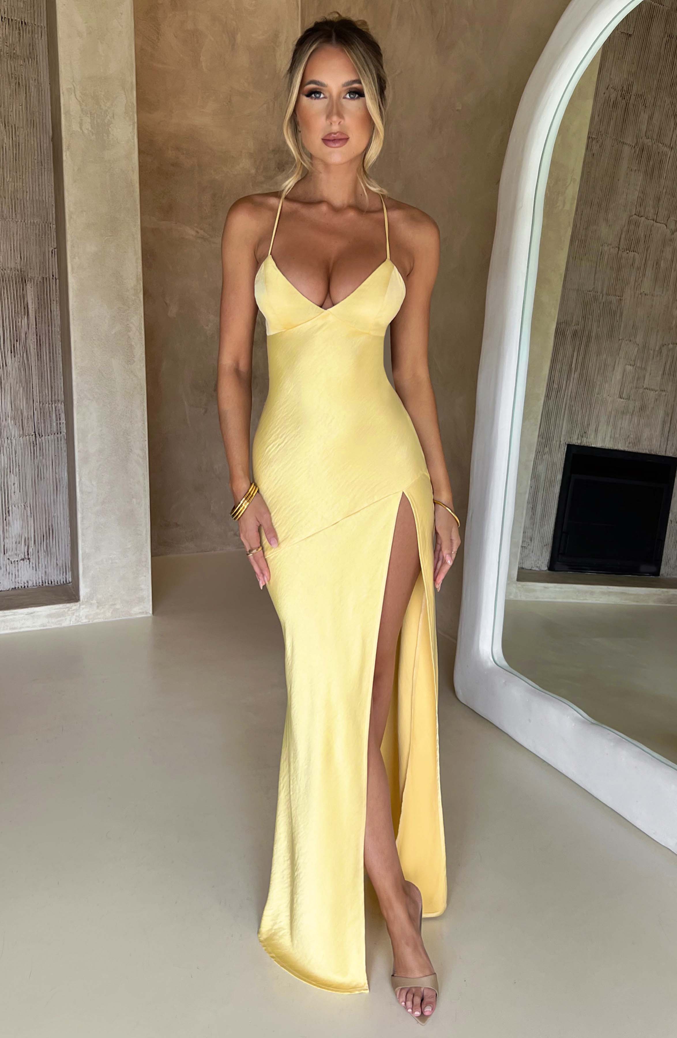 Isobel Maxi Dress - Lemon - Napalia