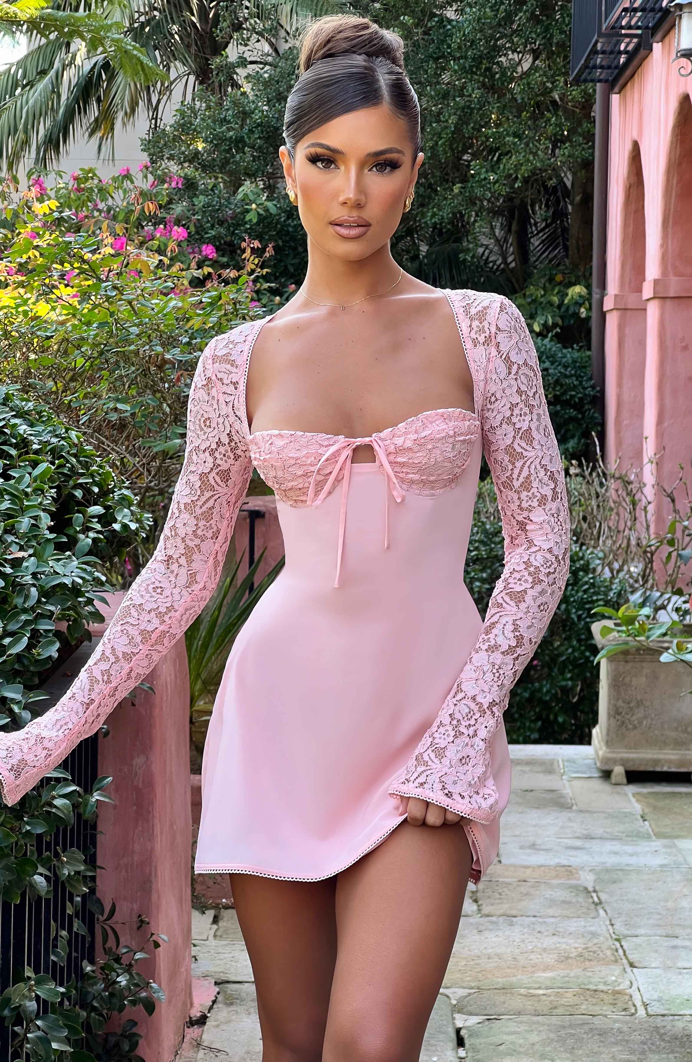 Jacinta Mini Dress - Blush - Napalia