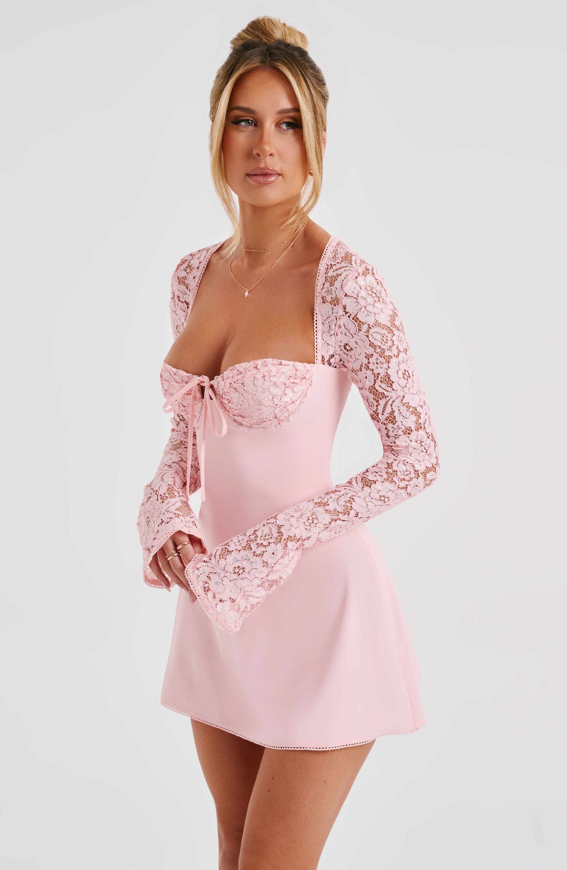 Jacinta Mini Dress - Blush - Napalia