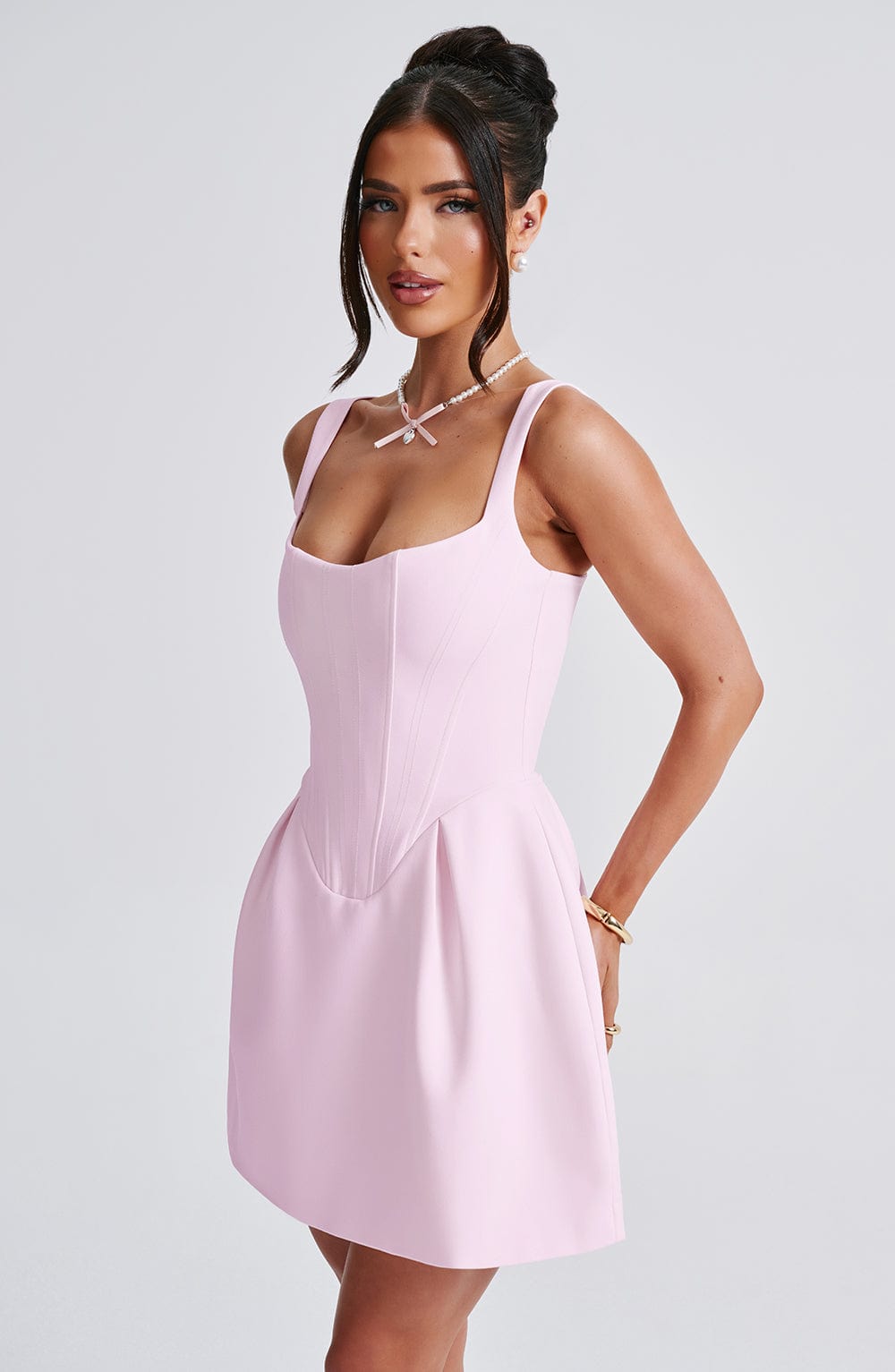 Janiyah Mini Dress - Blush - Napalia