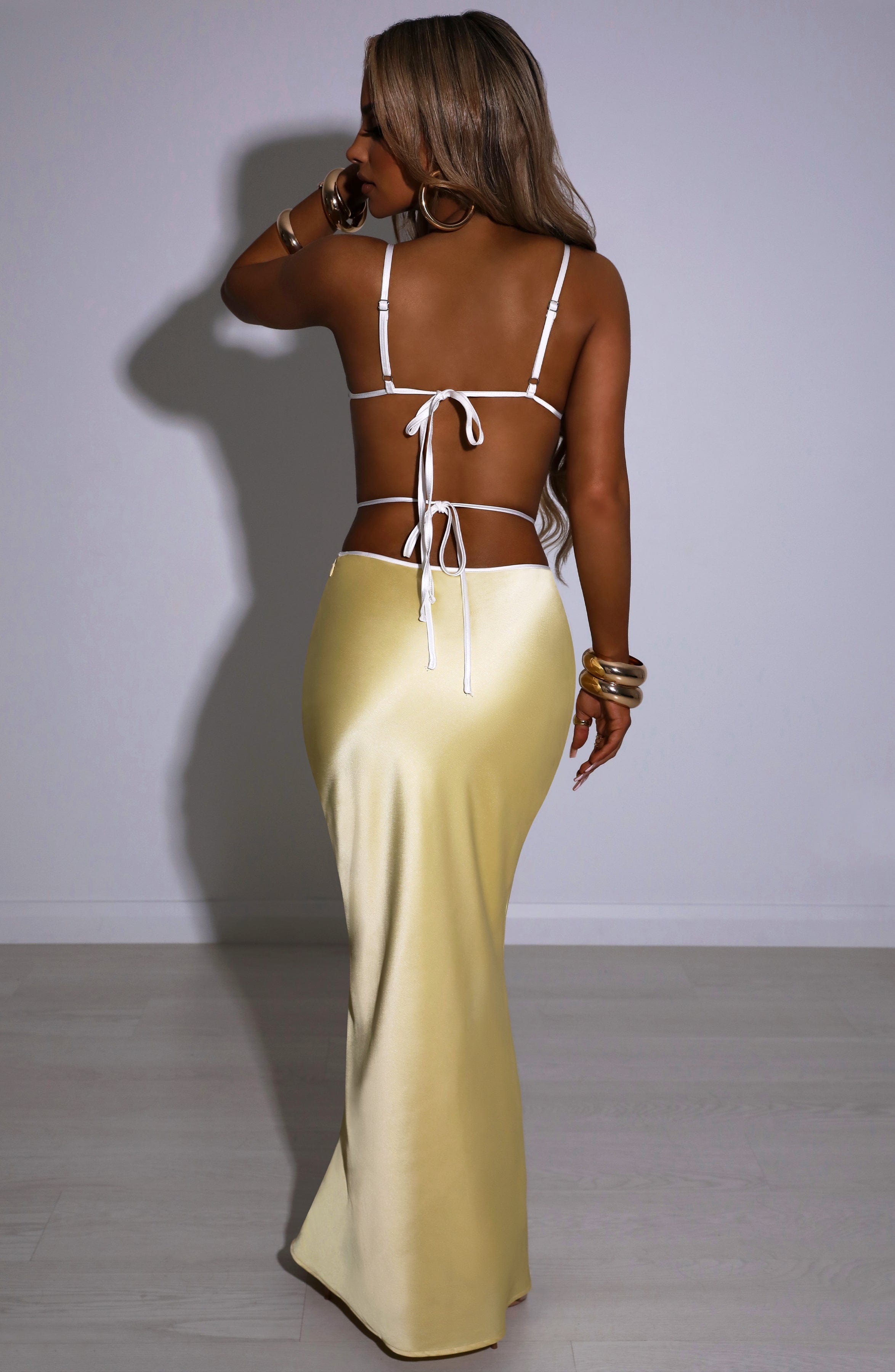 Jasmyn Maxi Skirt - Lemon - Napalia