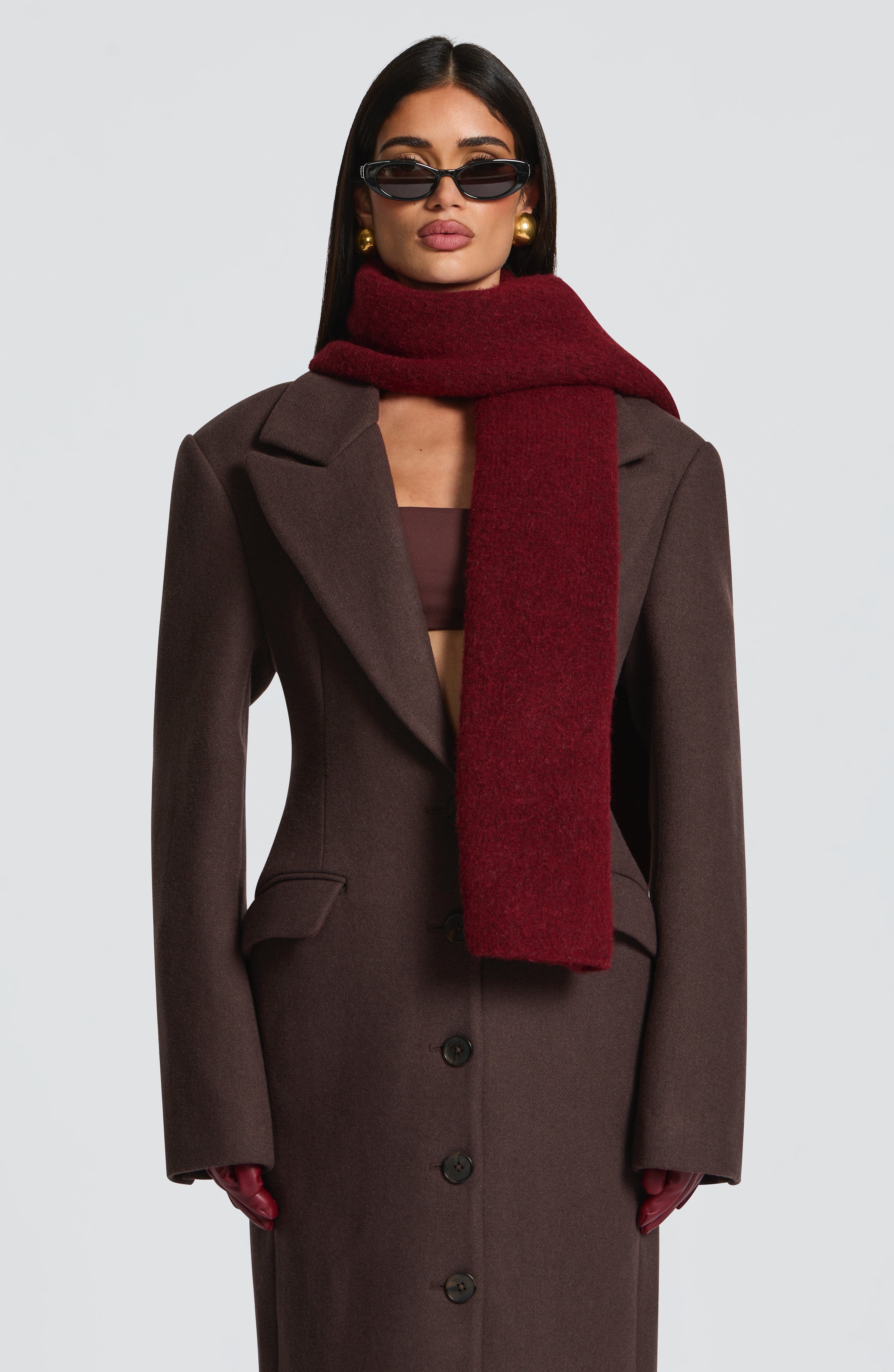 Jeanie Scarf - Burgundy - Napalia