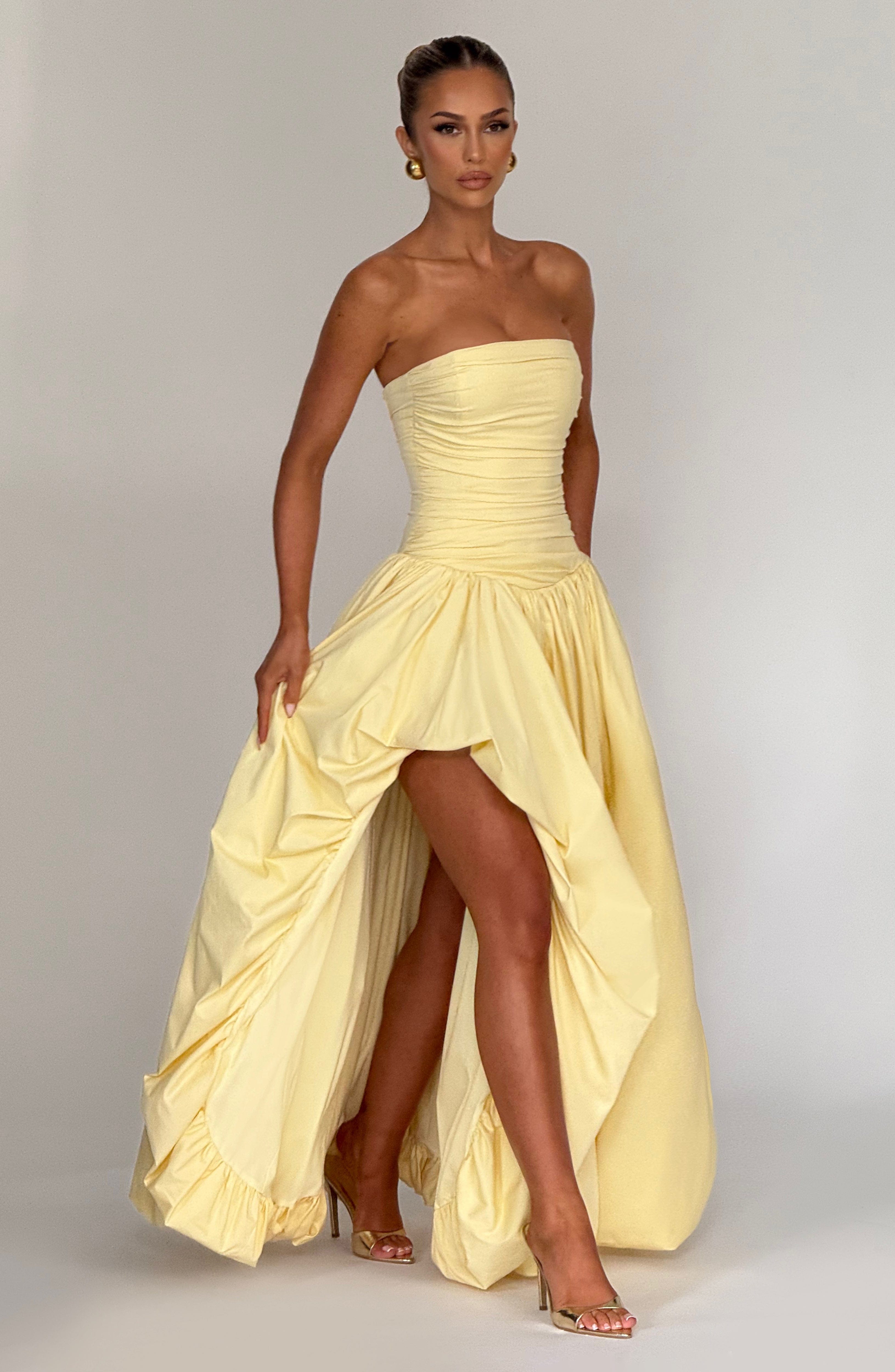 Jillian Maxi Dress - Lemon - Napalia