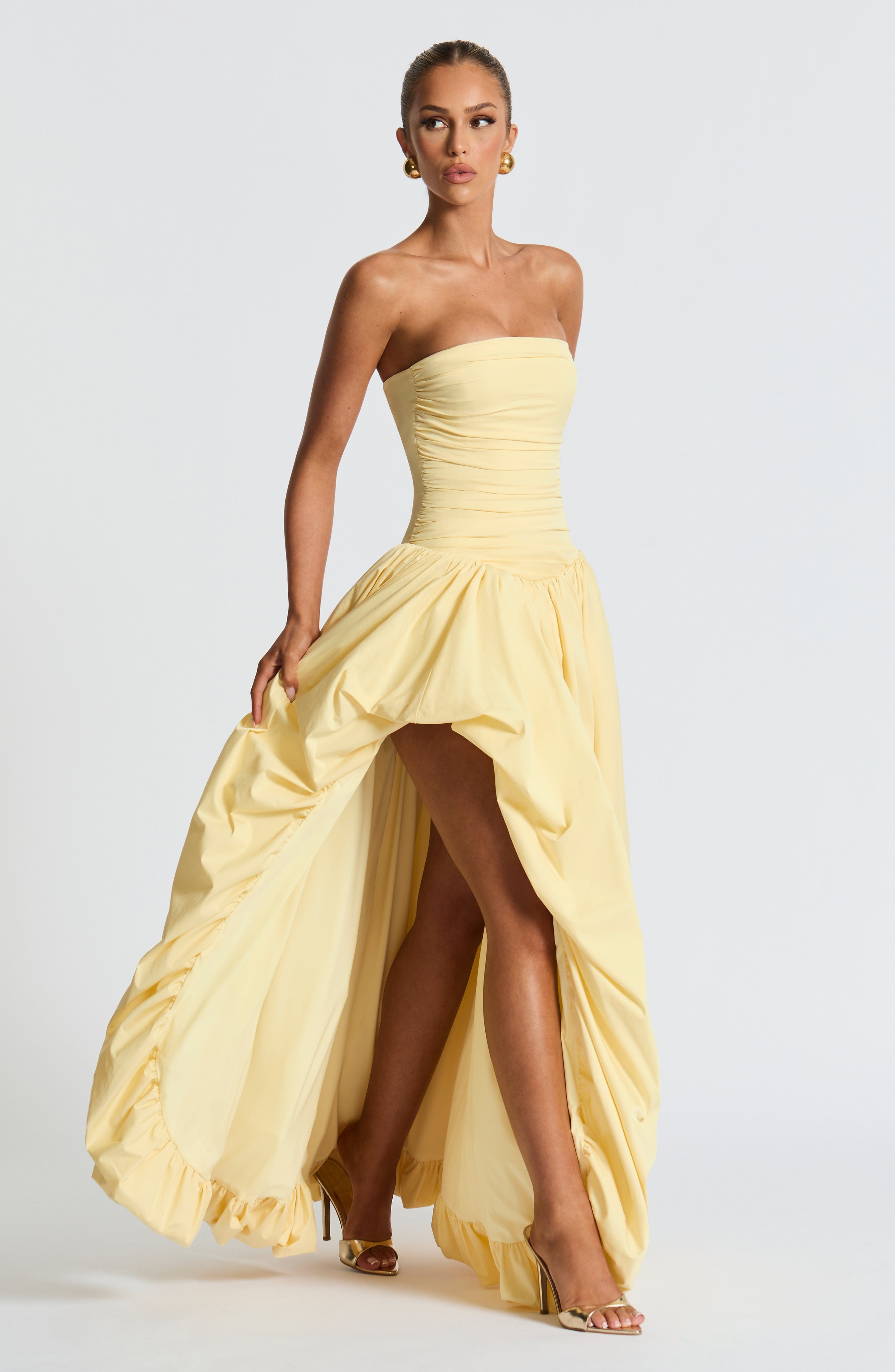 Jillian Maxi Dress - Lemon - Napalia