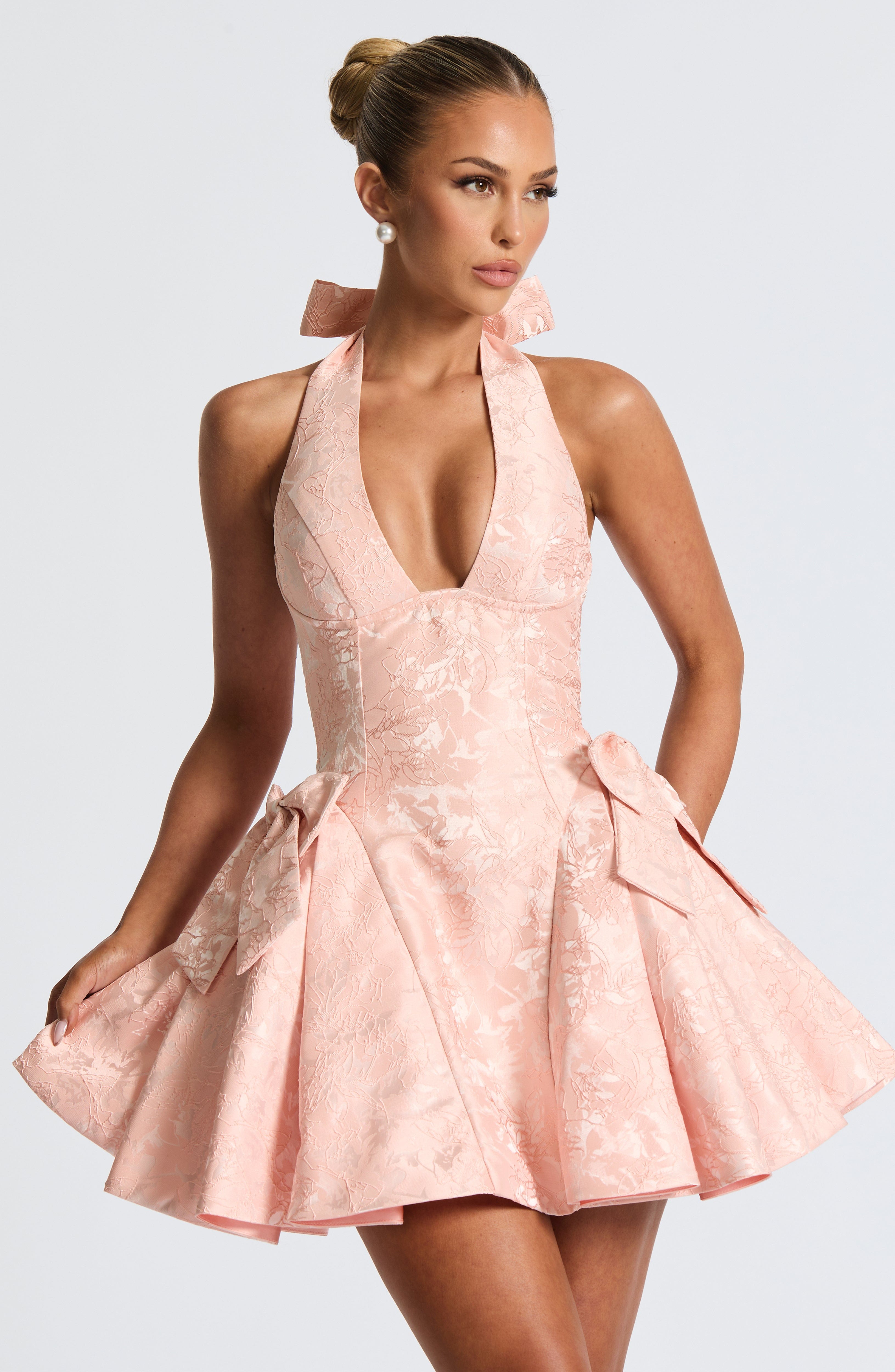 Jocelyn Mini Dress - Soft Peach - Napalia