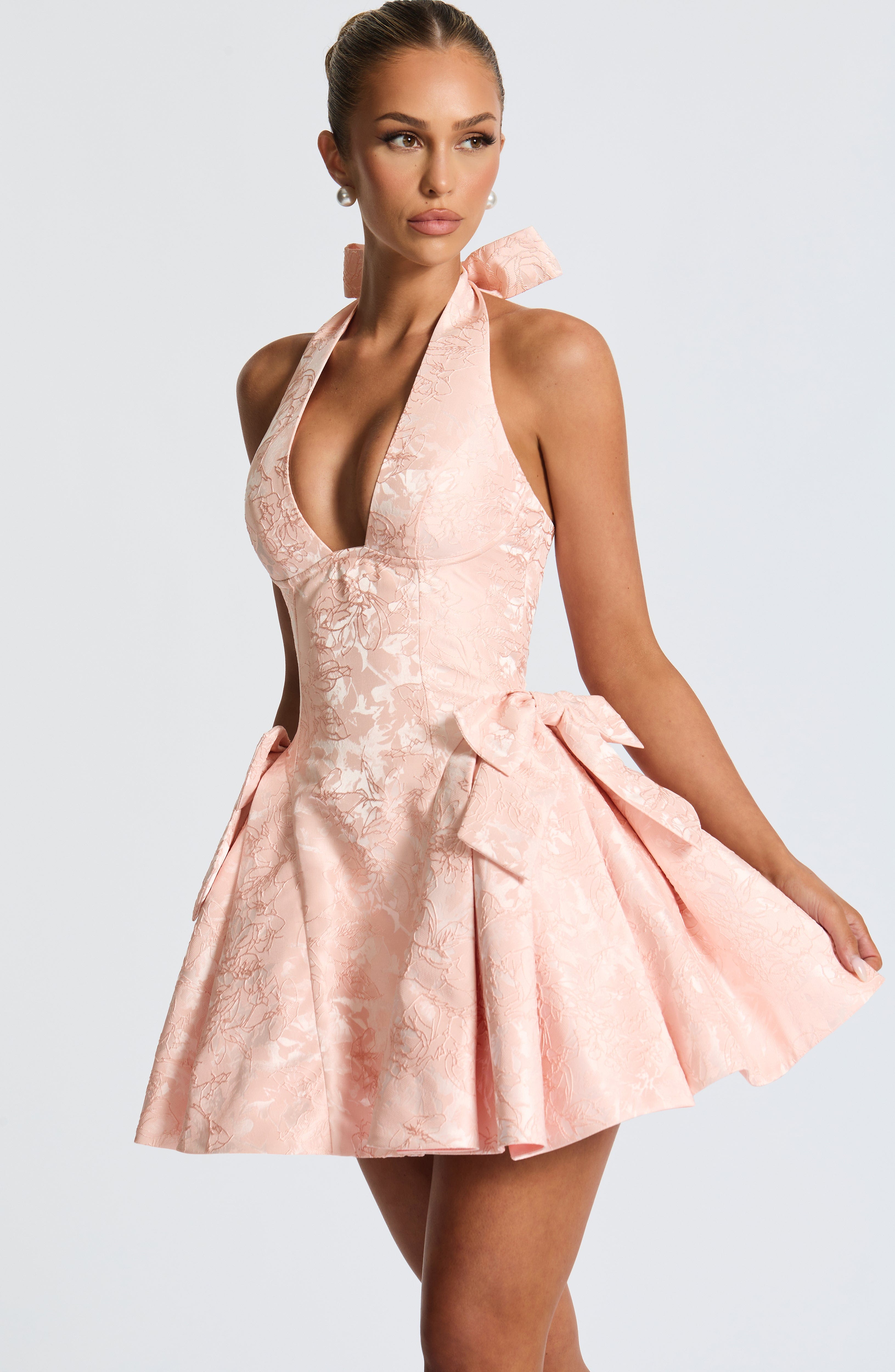 Jocelyn Mini Dress - Soft Peach - Napalia