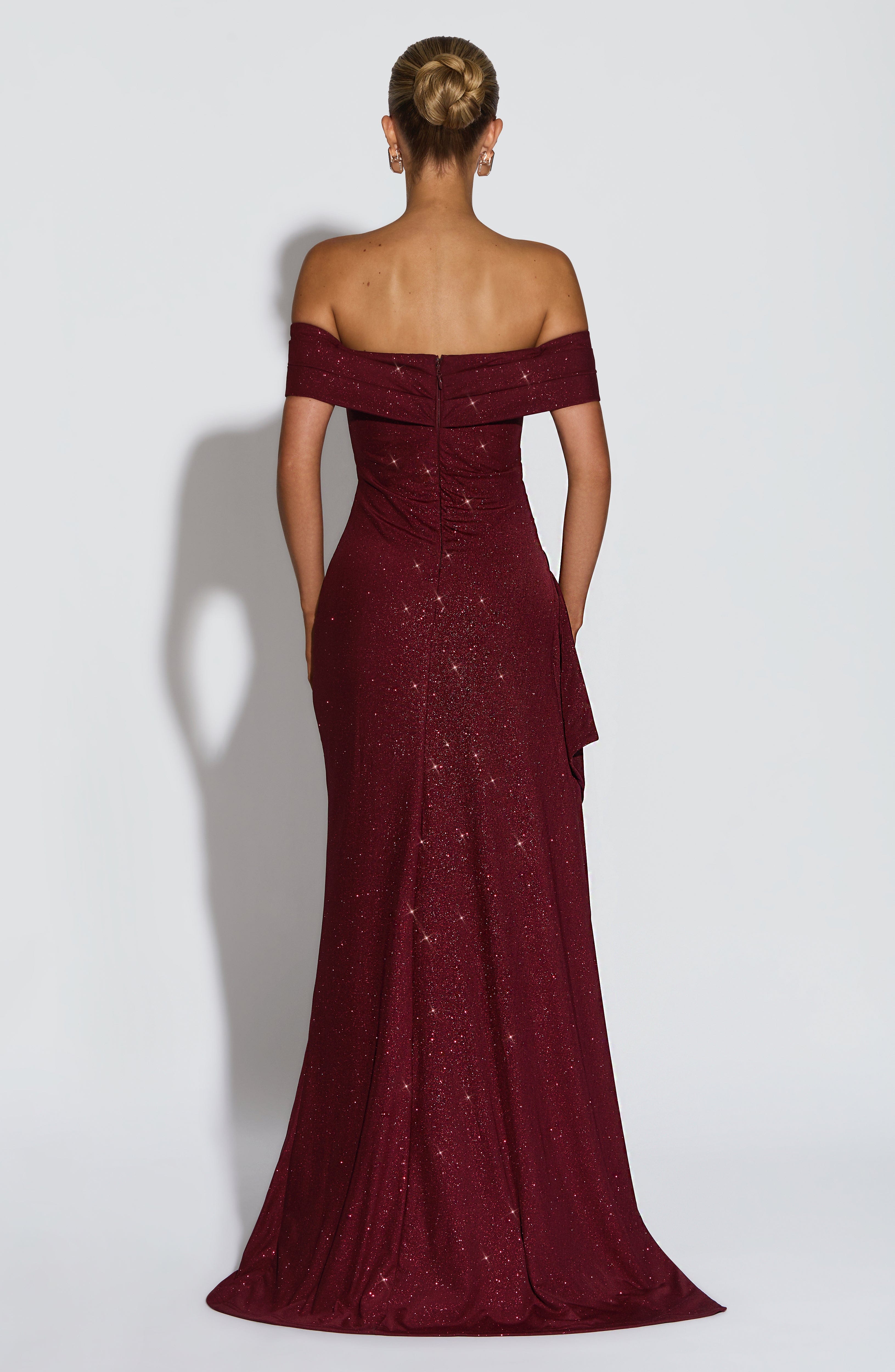 Joyce Maxi Dress - Wine Sparkle - Napalia