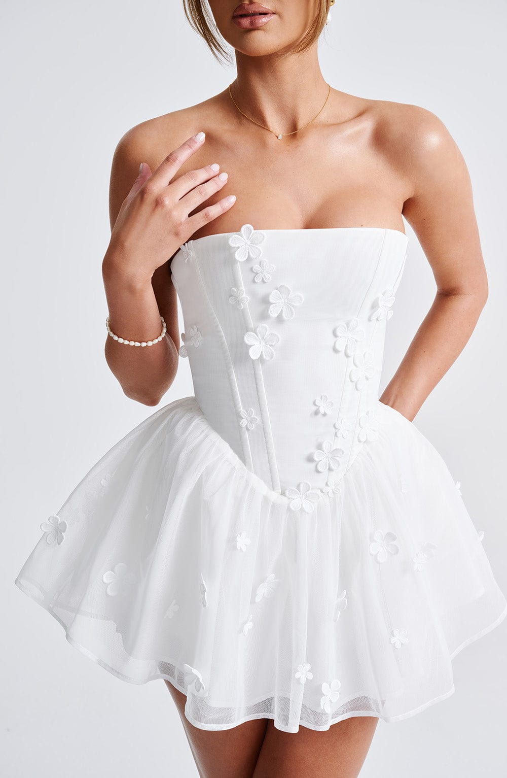 Justina Playsuit - Ivory - Napalia