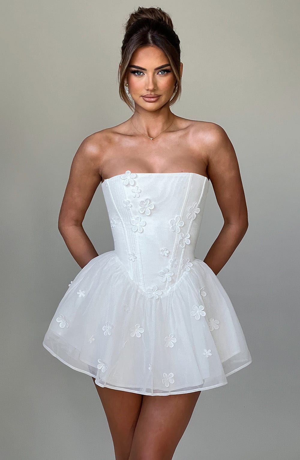 Justina Playsuit - Ivory - Napalia