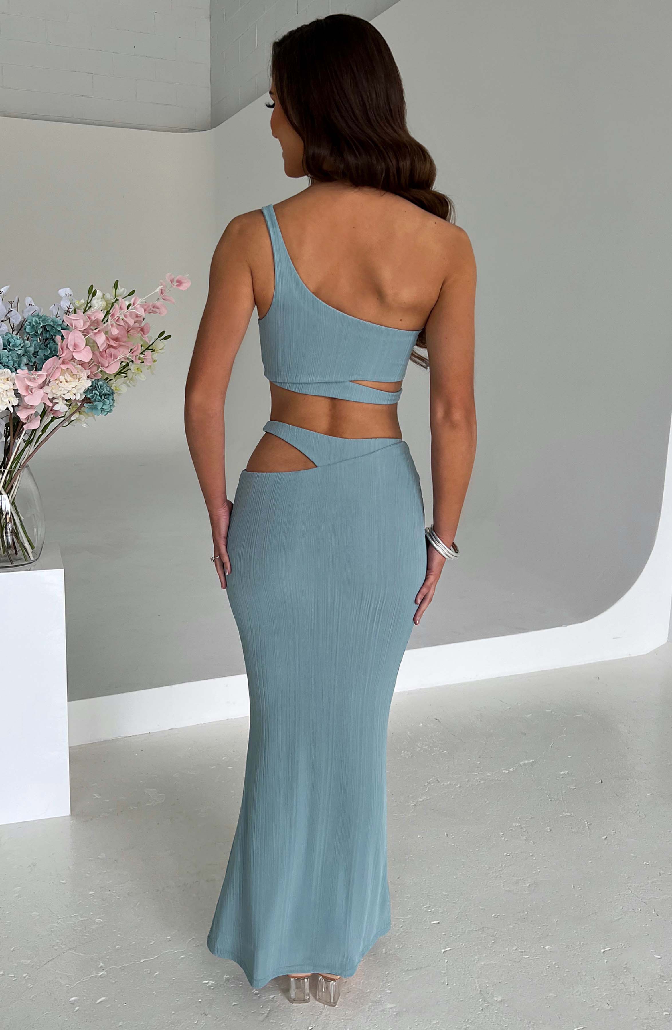 Kaela Maxi Skirt - Steel - Napalia