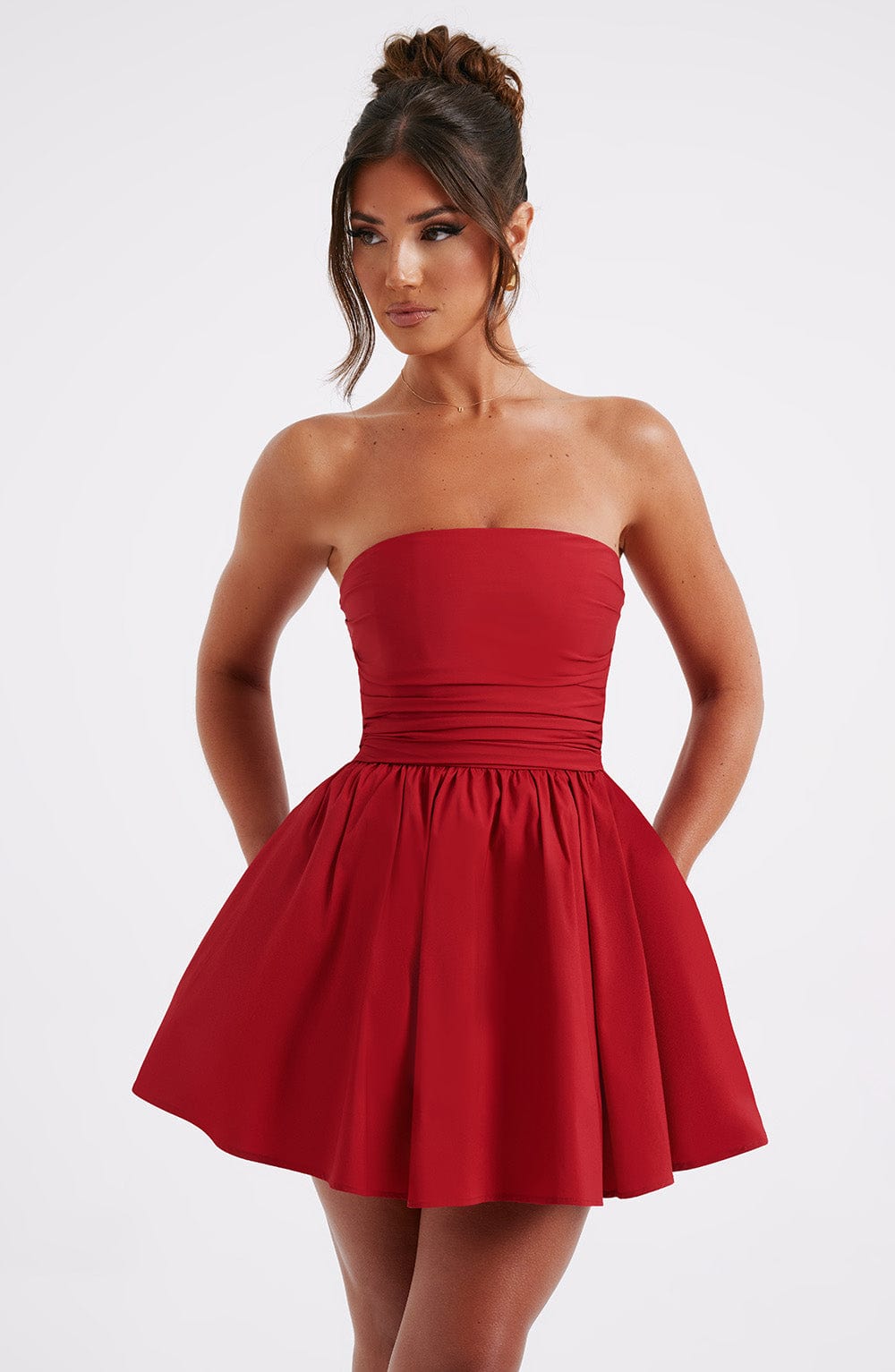 Katrina Mini Dress - Red - Napalia