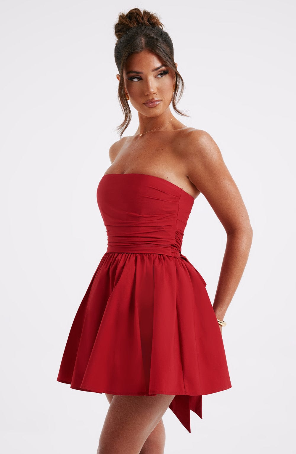 Katrina Mini Dress - Red - Napalia