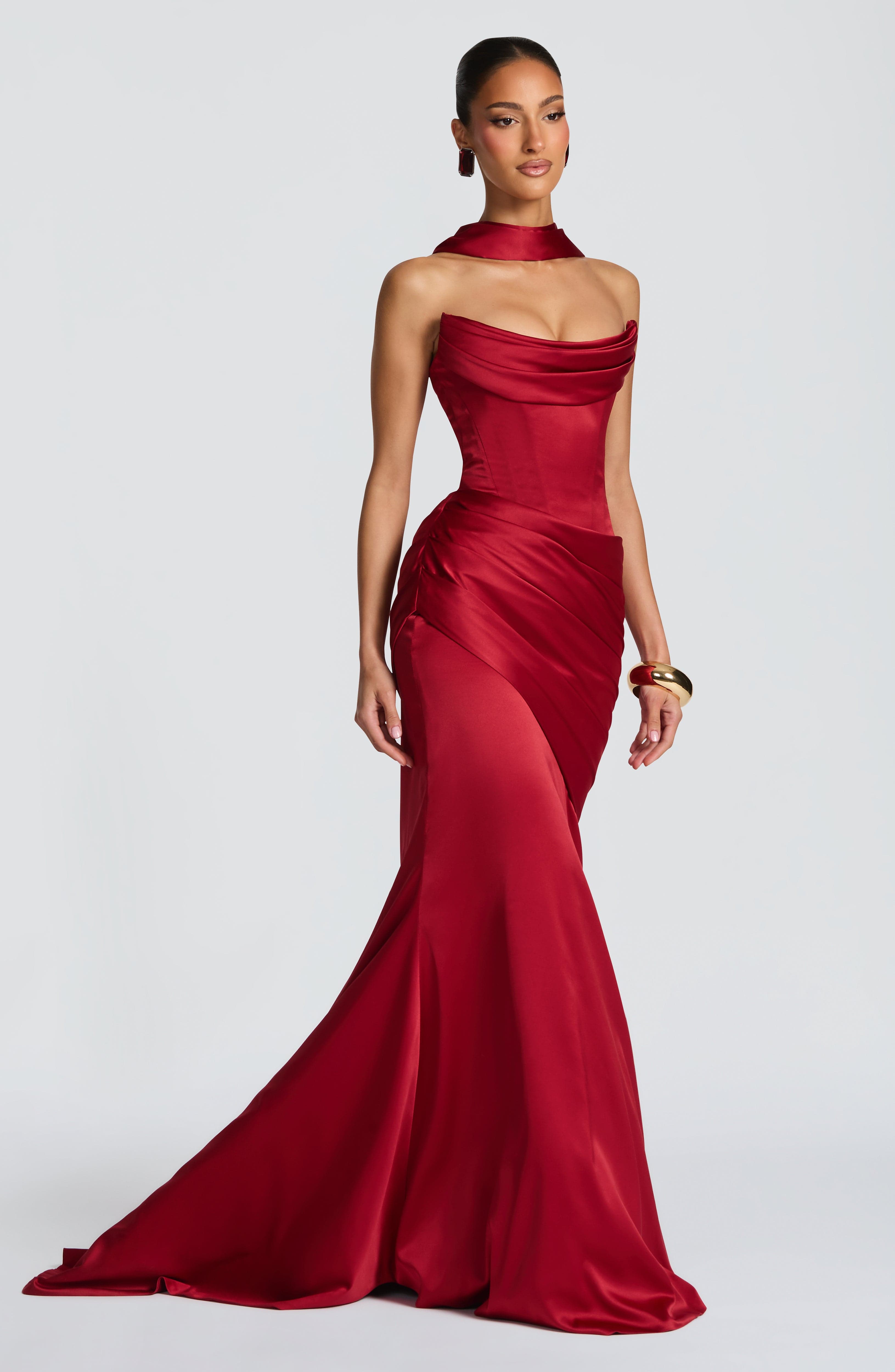 Kensington Maxi Dress - Deep Red - Napalia