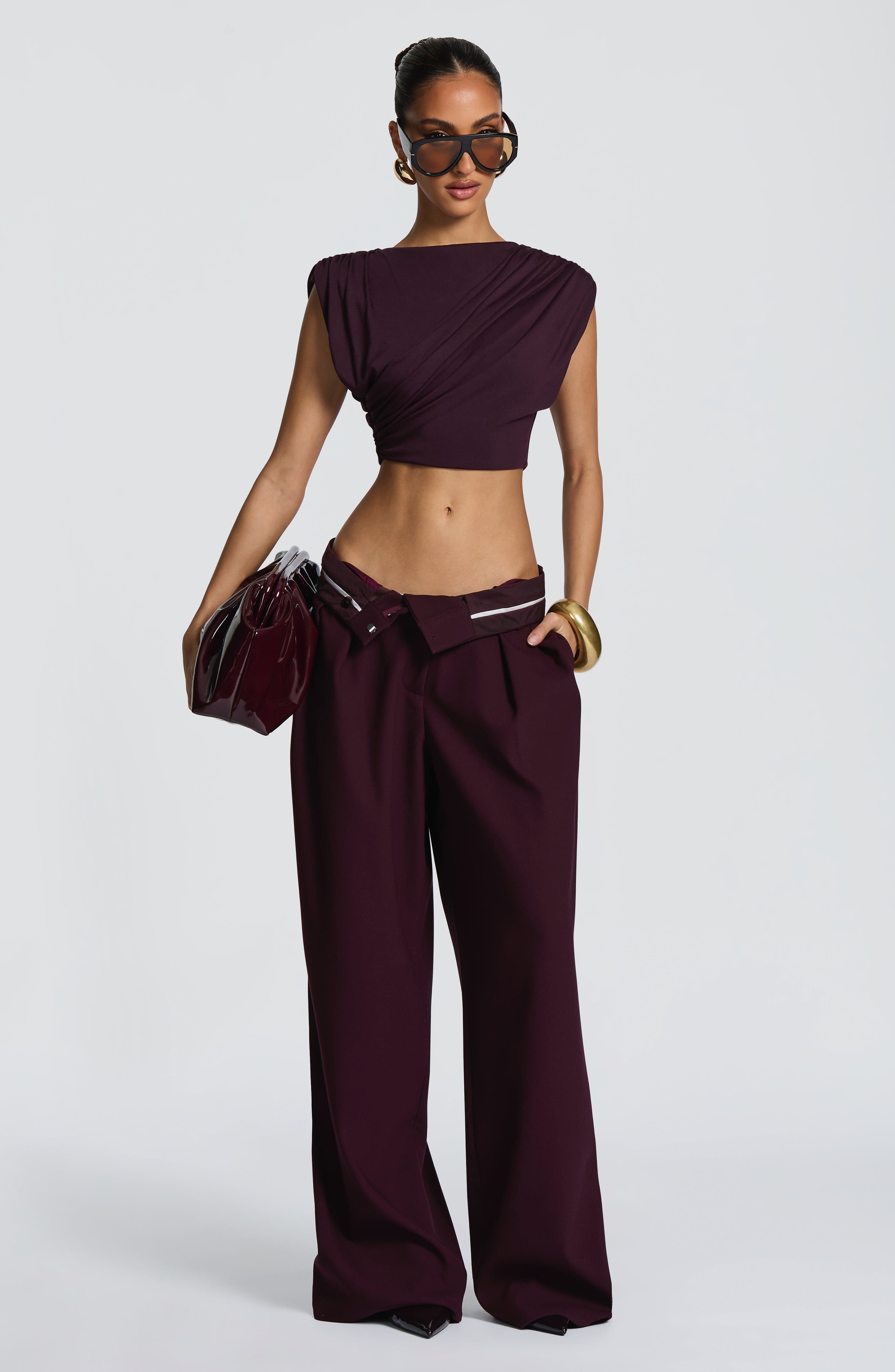 Kirsty Pants - Plum - Napalia