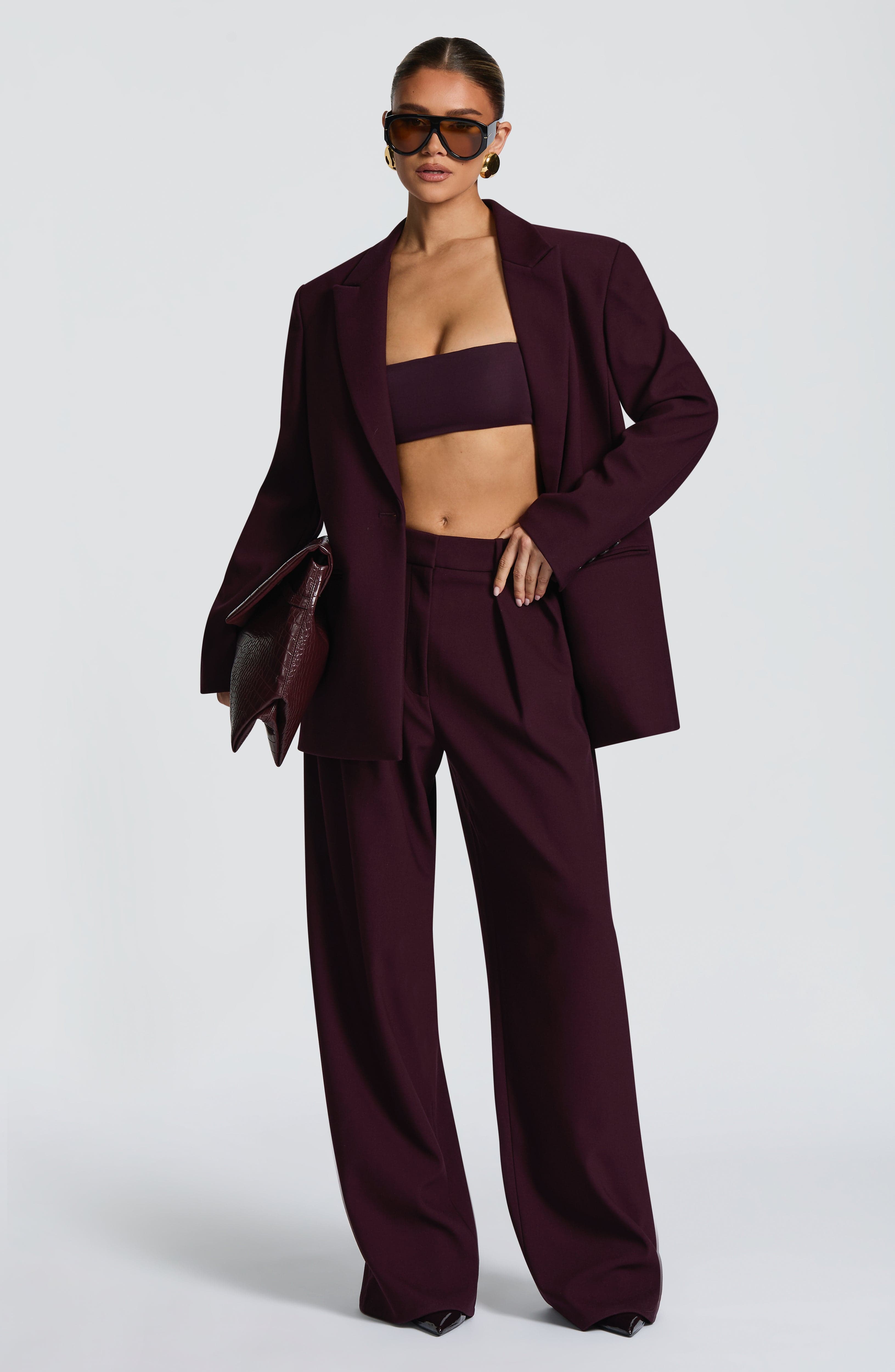 Kirsty Pants - Plum - Napalia