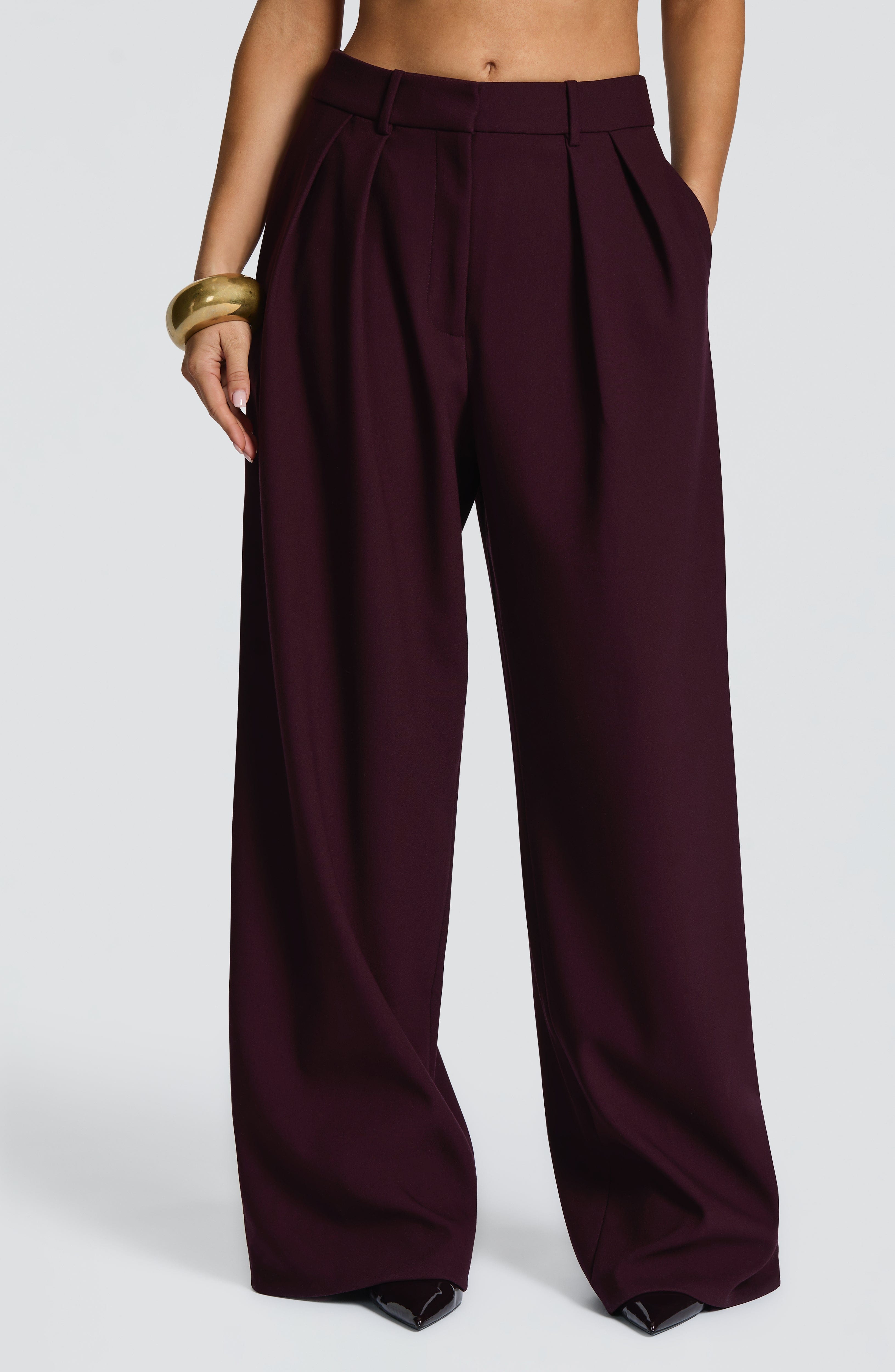 Kirsty Pants - Plum - Napalia