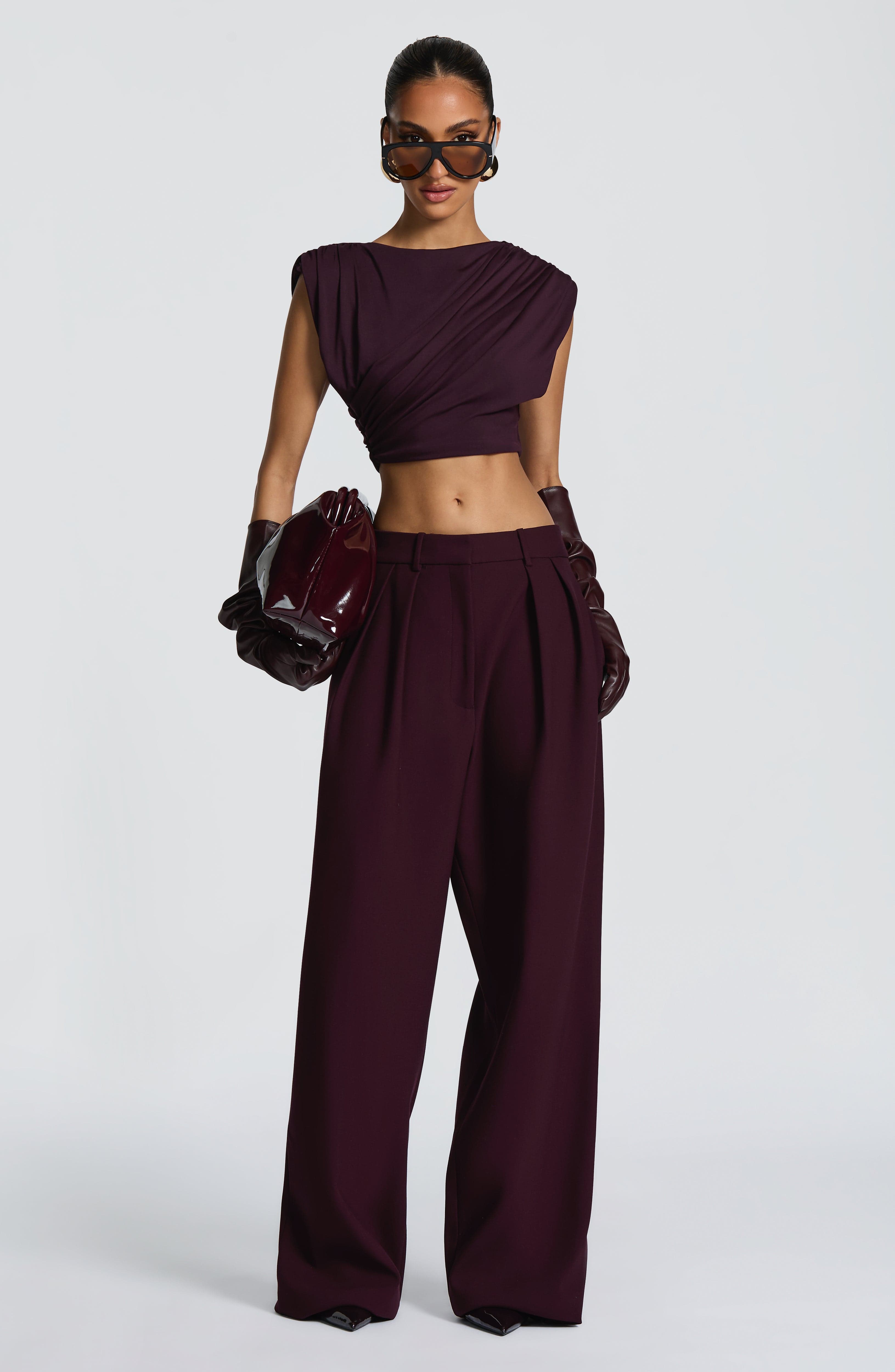 Kirsty Pants - Plum - Napalia