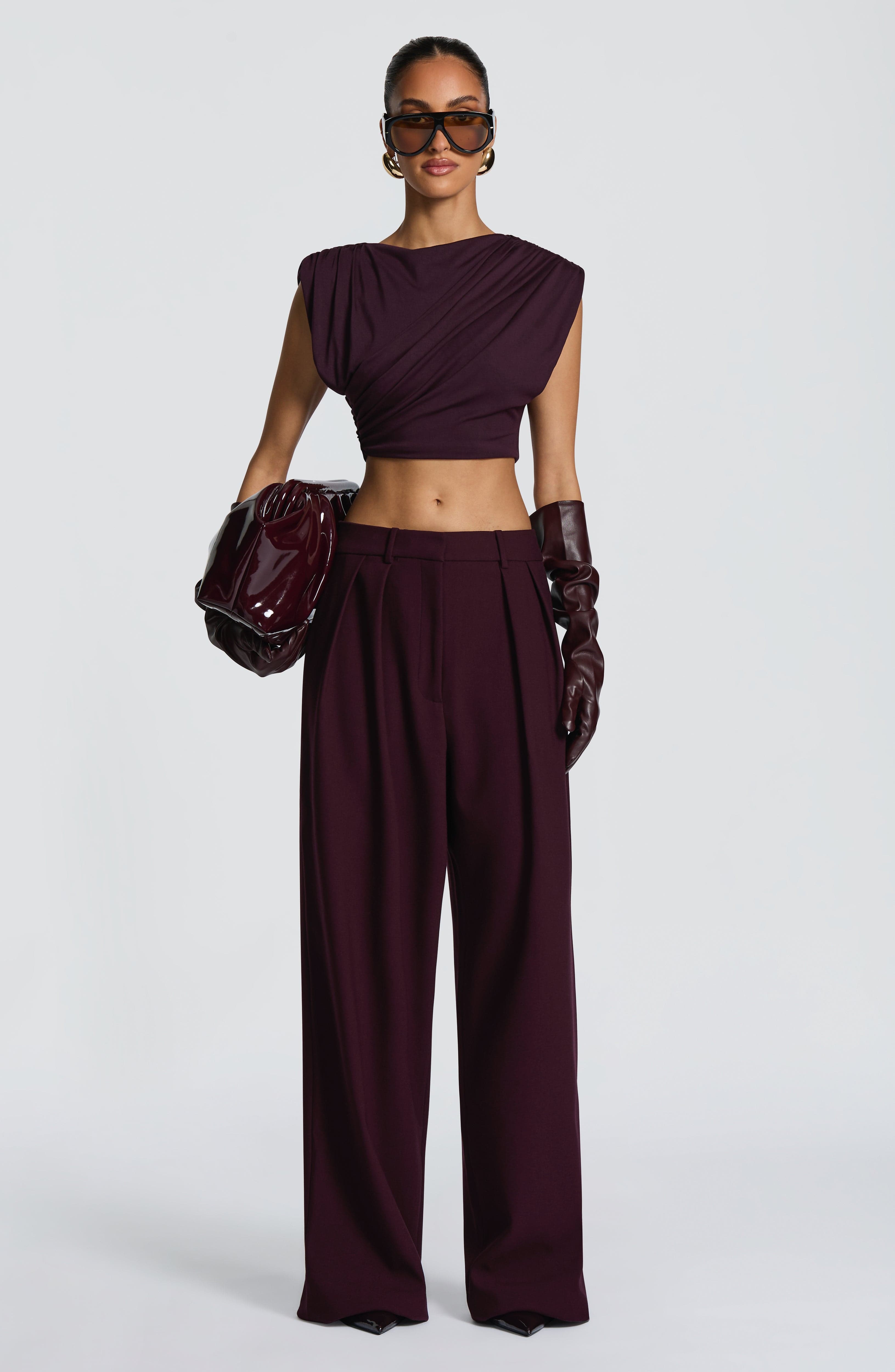 Kirsty Pants - Plum - Napalia