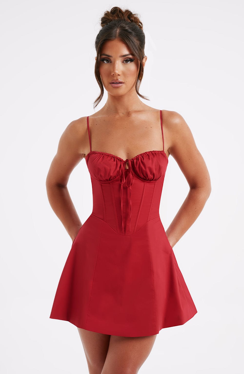 Lacey Mini Dress - Red - Napalia