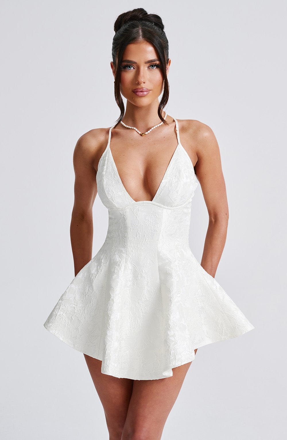 Leila Playsuit - Ivory - Napalia