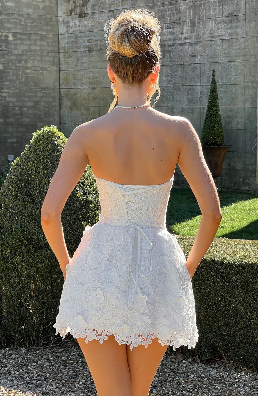 Leona Mini Dress - Ivory - Napalia