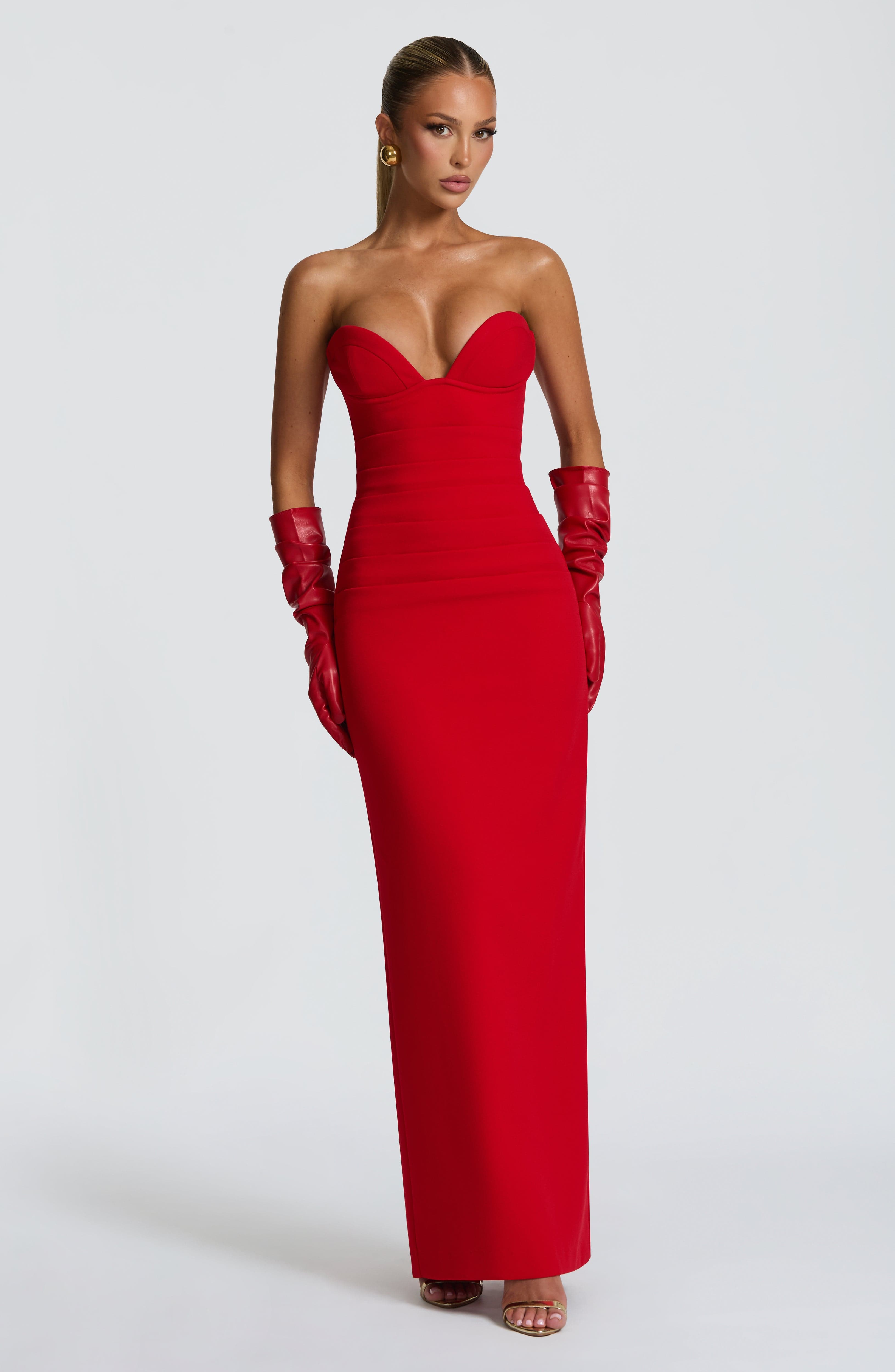 Lindsey Maxi Dress - Red - Napalia