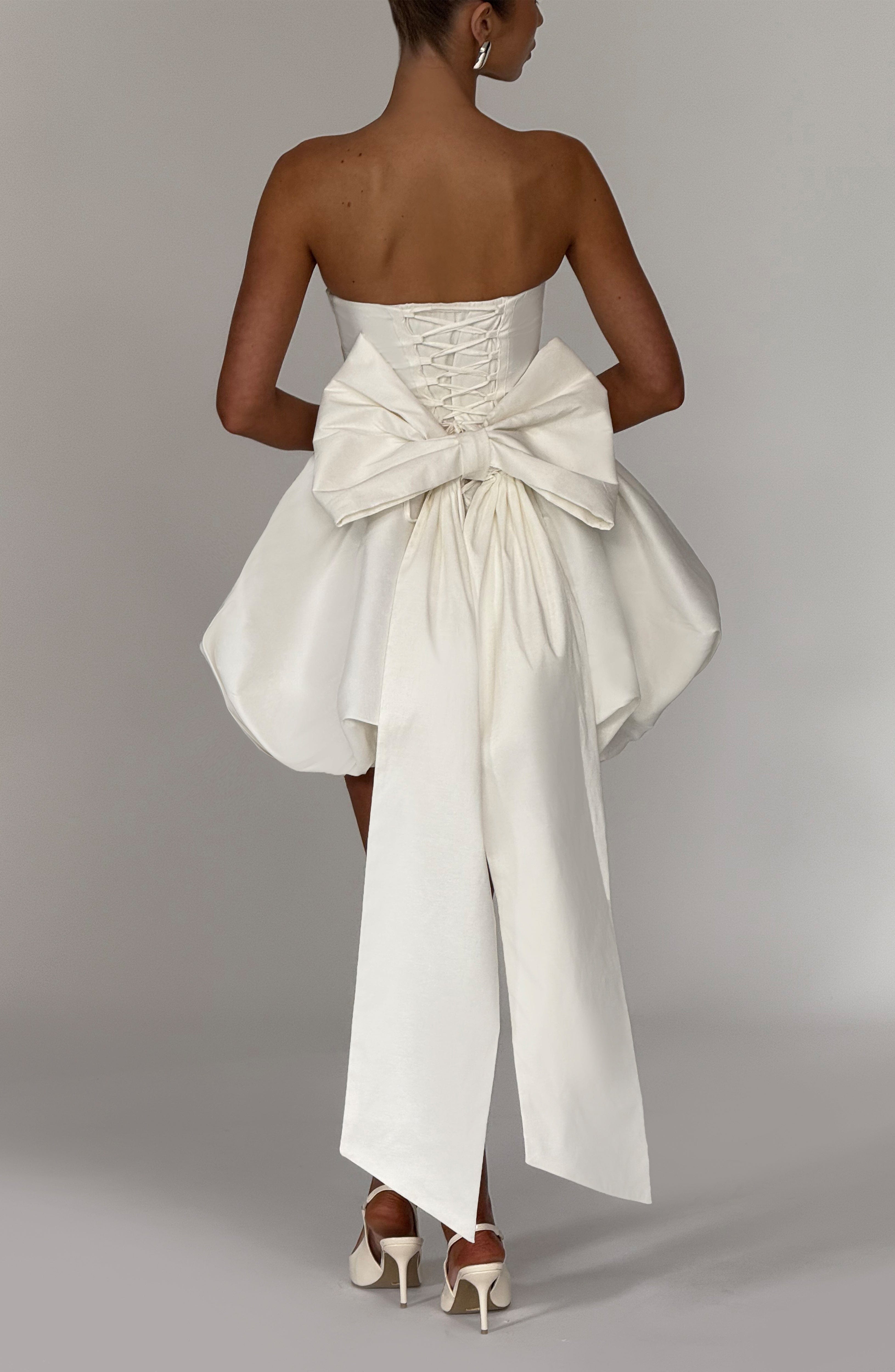 Lotus Mini Dress - Ivory - Napalia