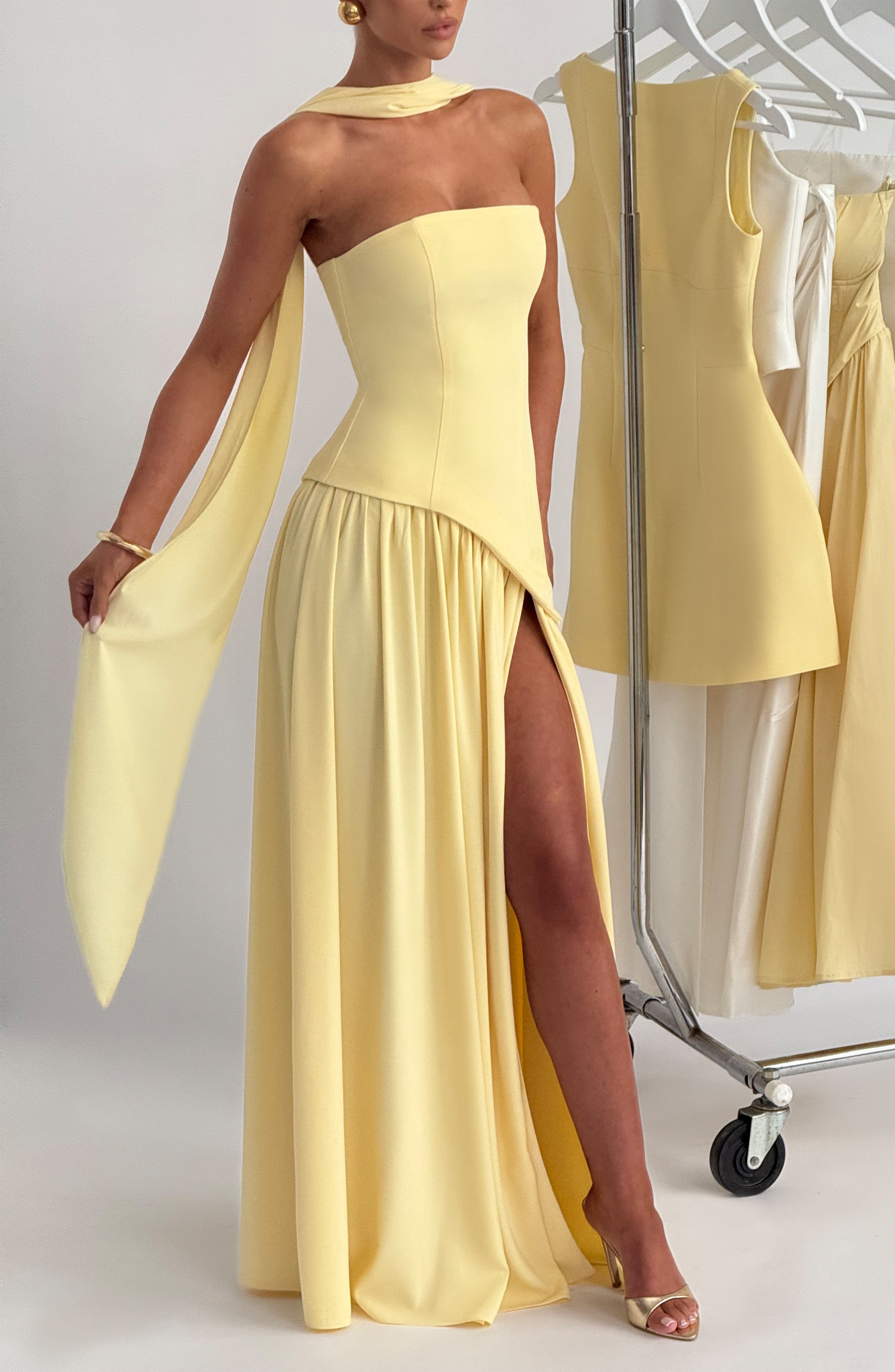 Maliyah Maxi Dress - Lemon - Napalia