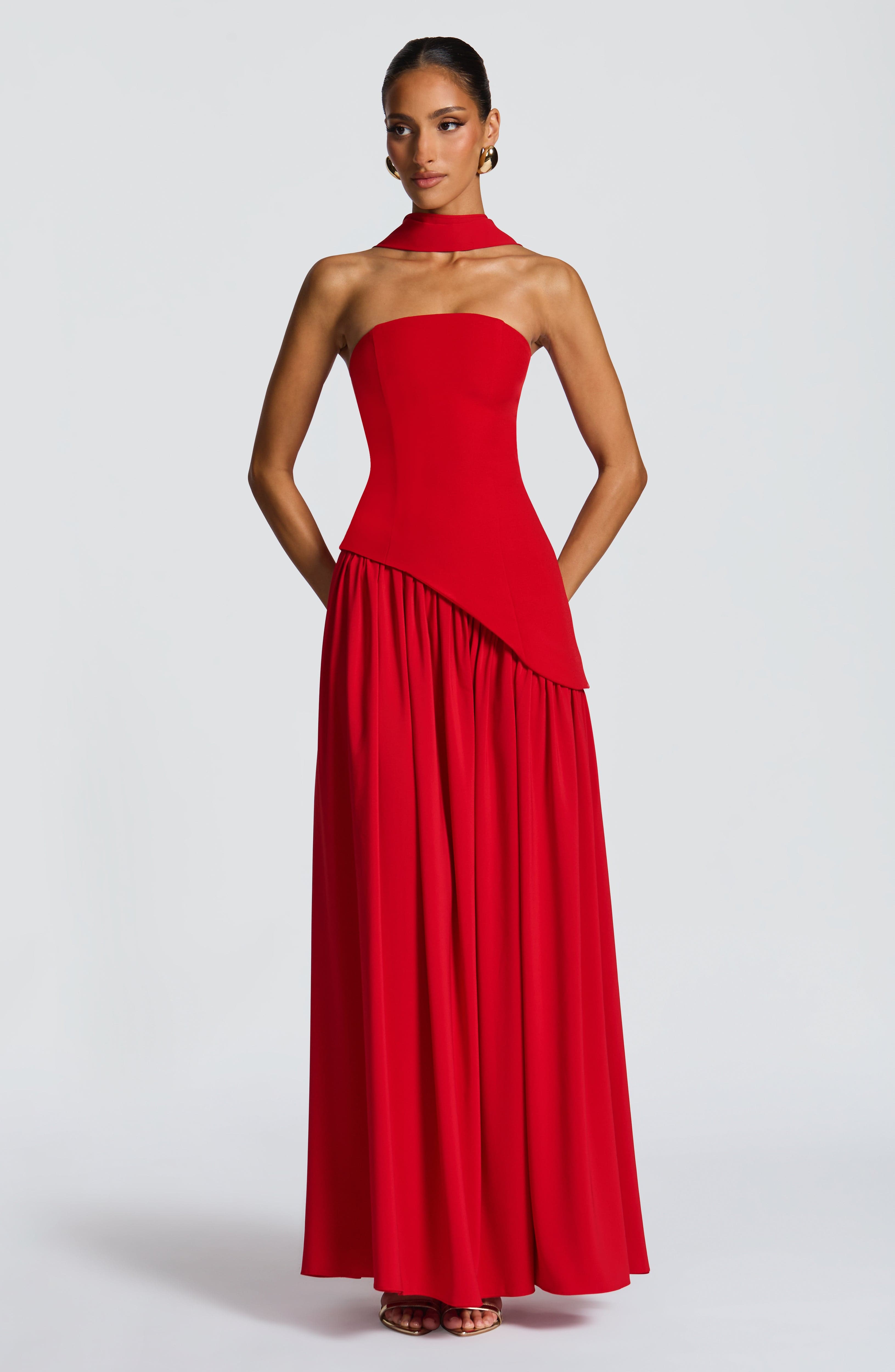 Maliyah Maxi Dress - Red - Napalia