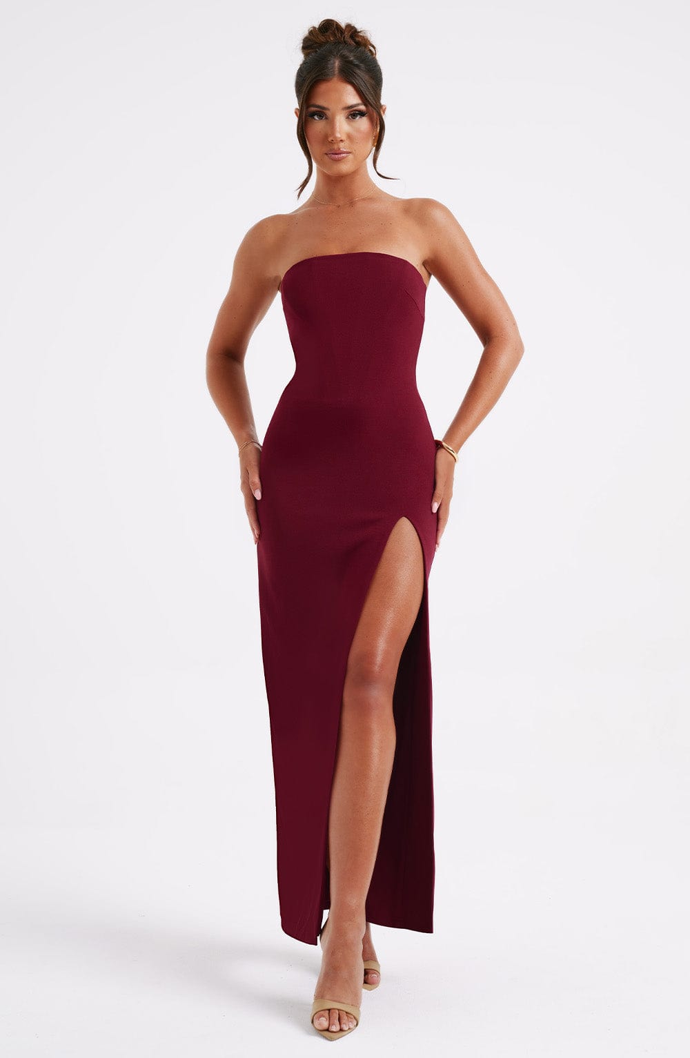 Marcia Maxi Dress - Burgundy - Napalia