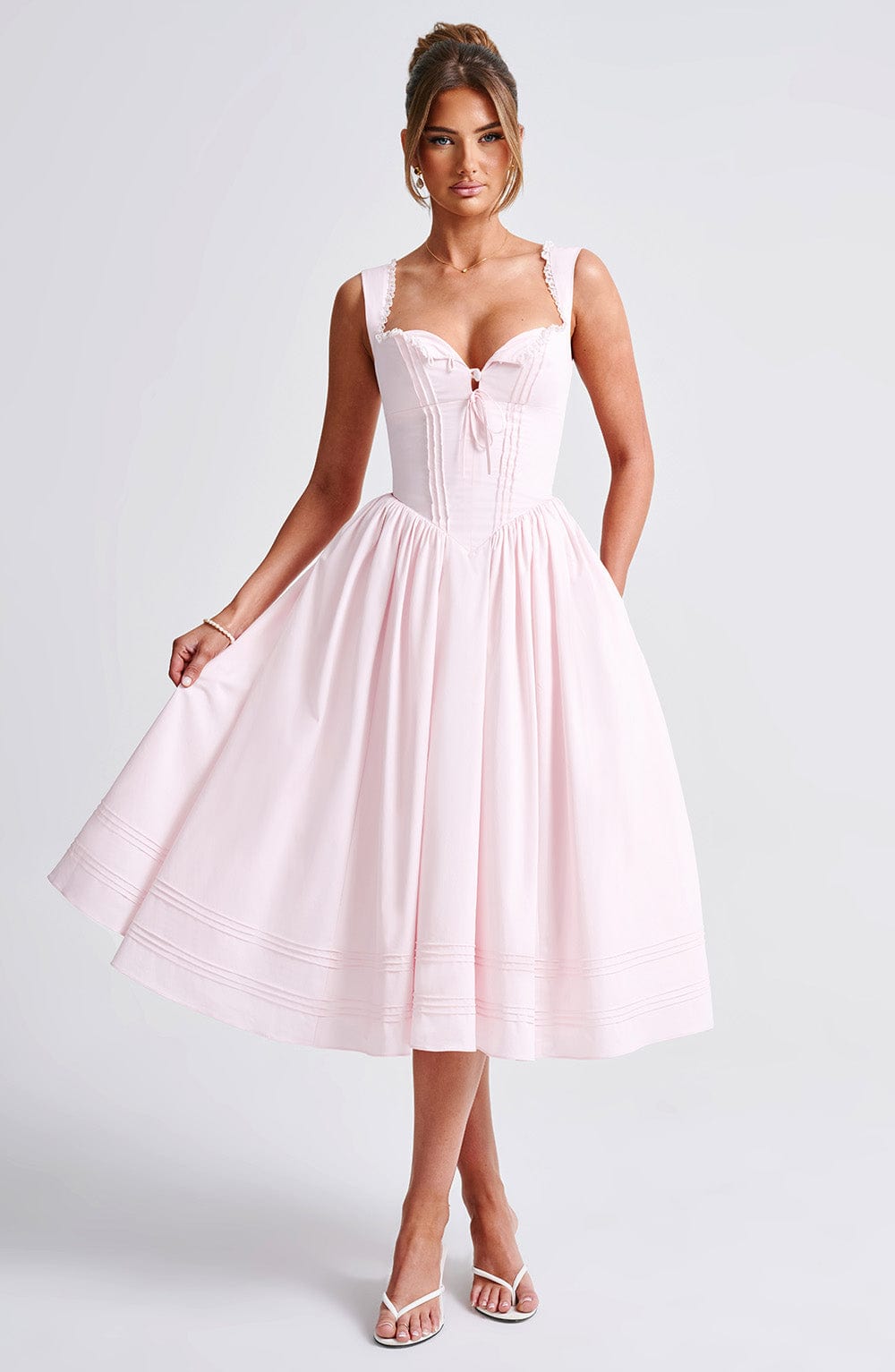 Marlena Midi Dress - Blush - Napalia