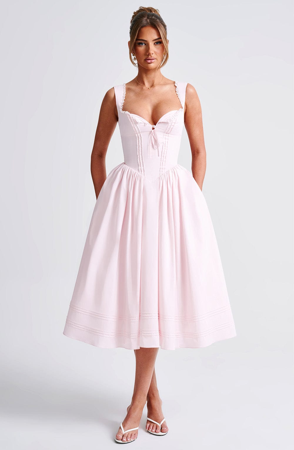 Marlena Midi Dress - Blush - Napalia