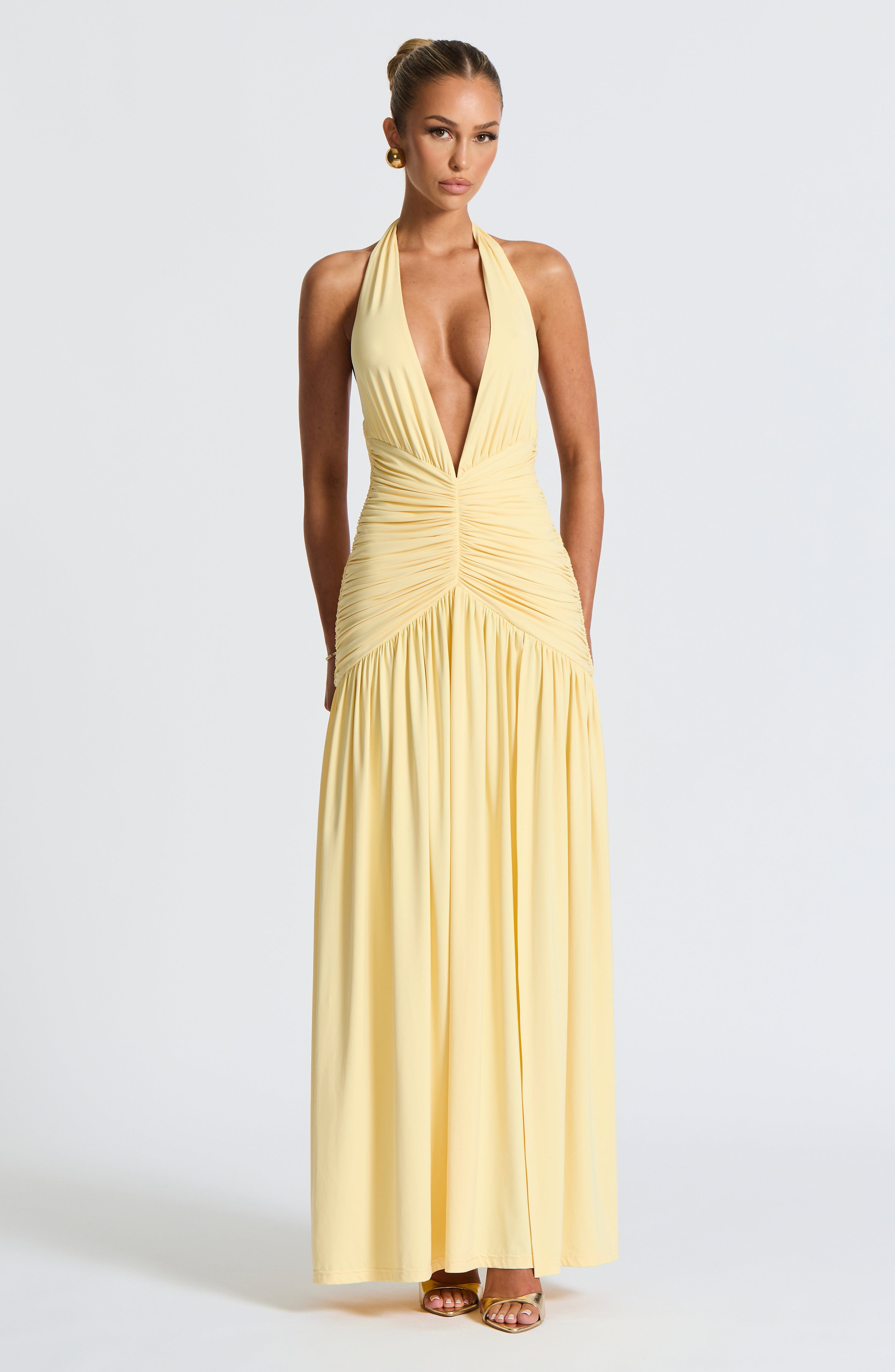 Melania Maxi Dress - Lemon - Napalia