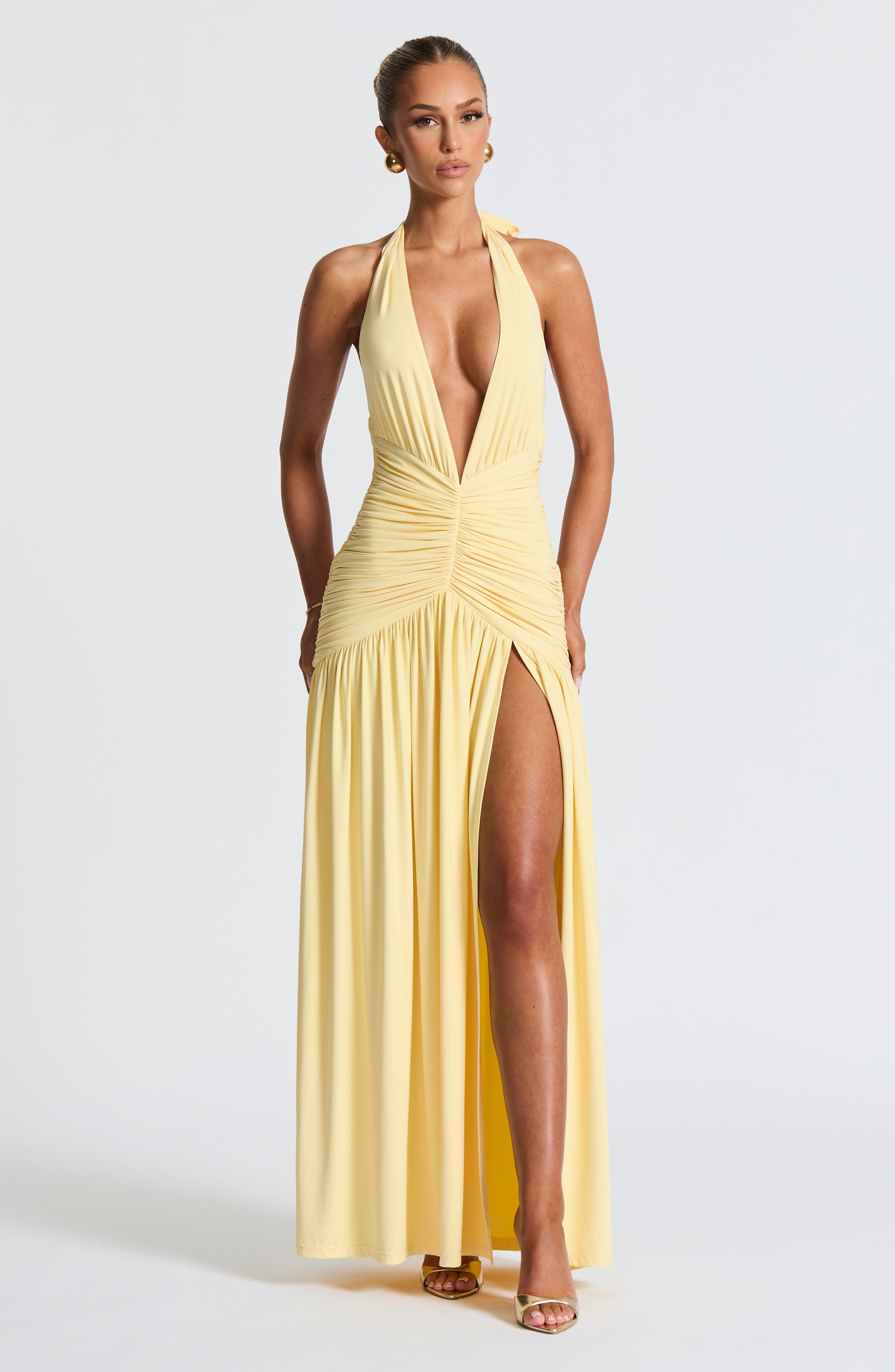 Melania Maxi Dress - Lemon - Napalia