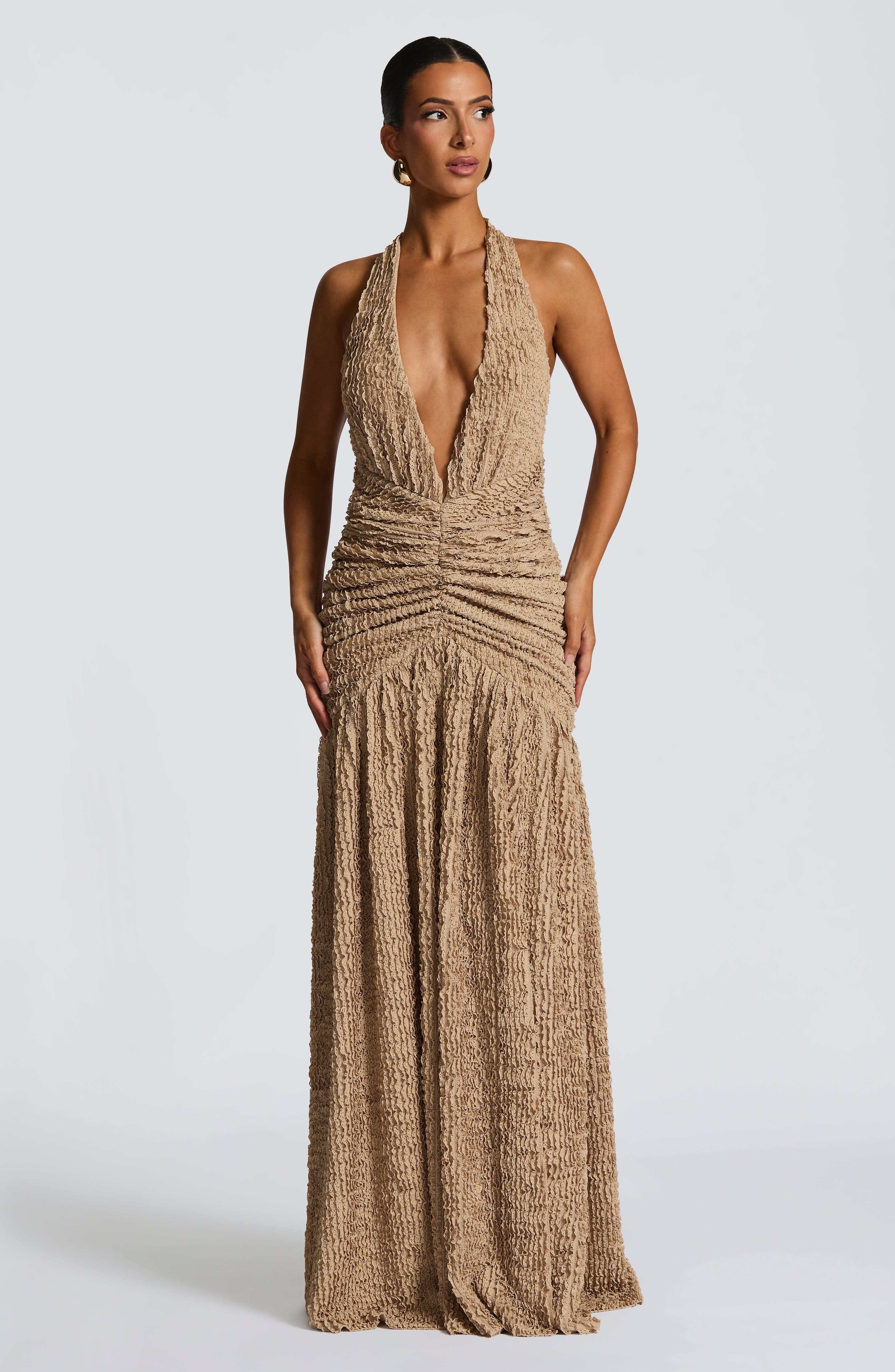 Minerva Maxi Dress - Beige - Napalia
