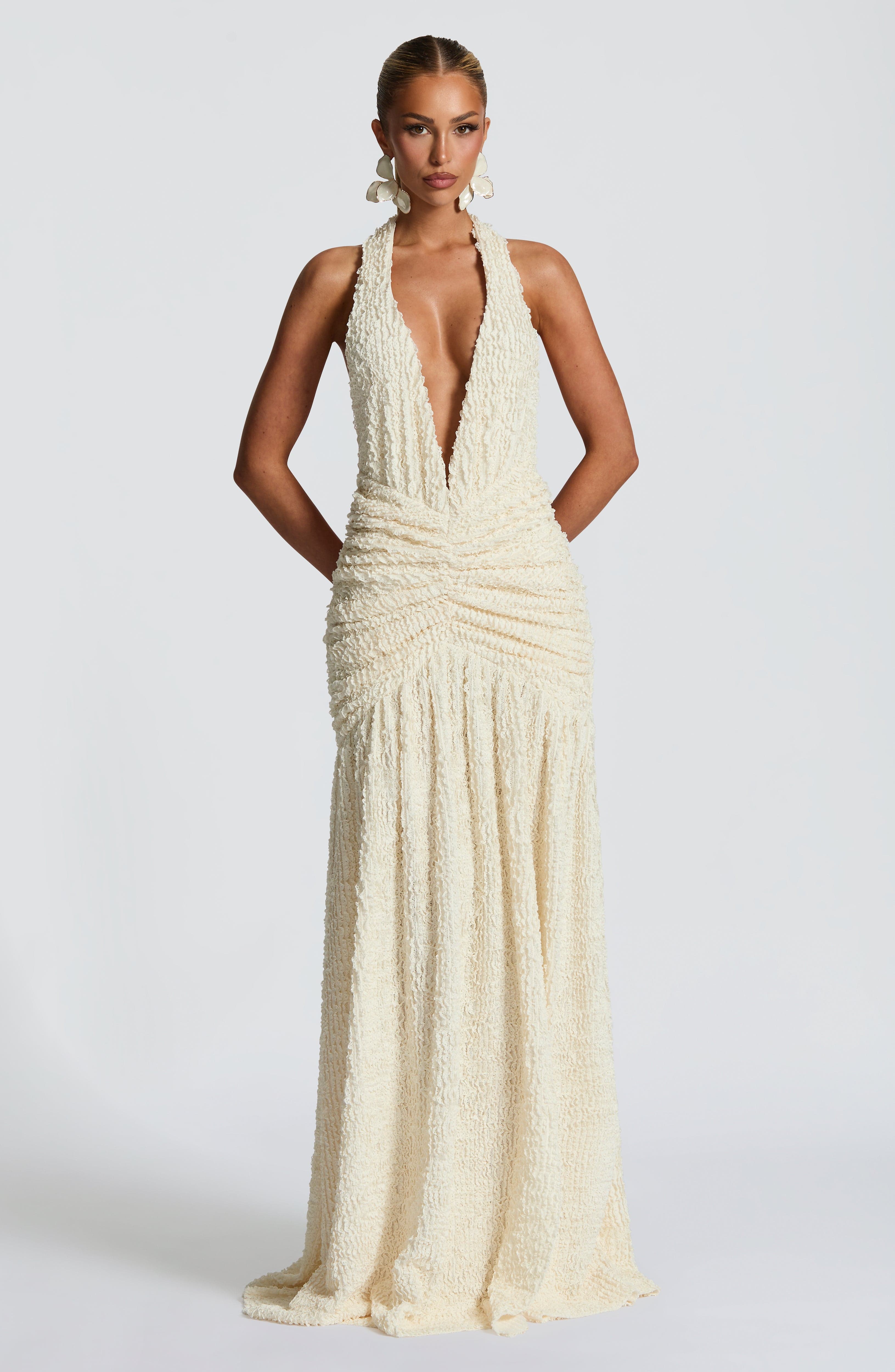 Minerva Maxi Dress - Ivory - Napalia