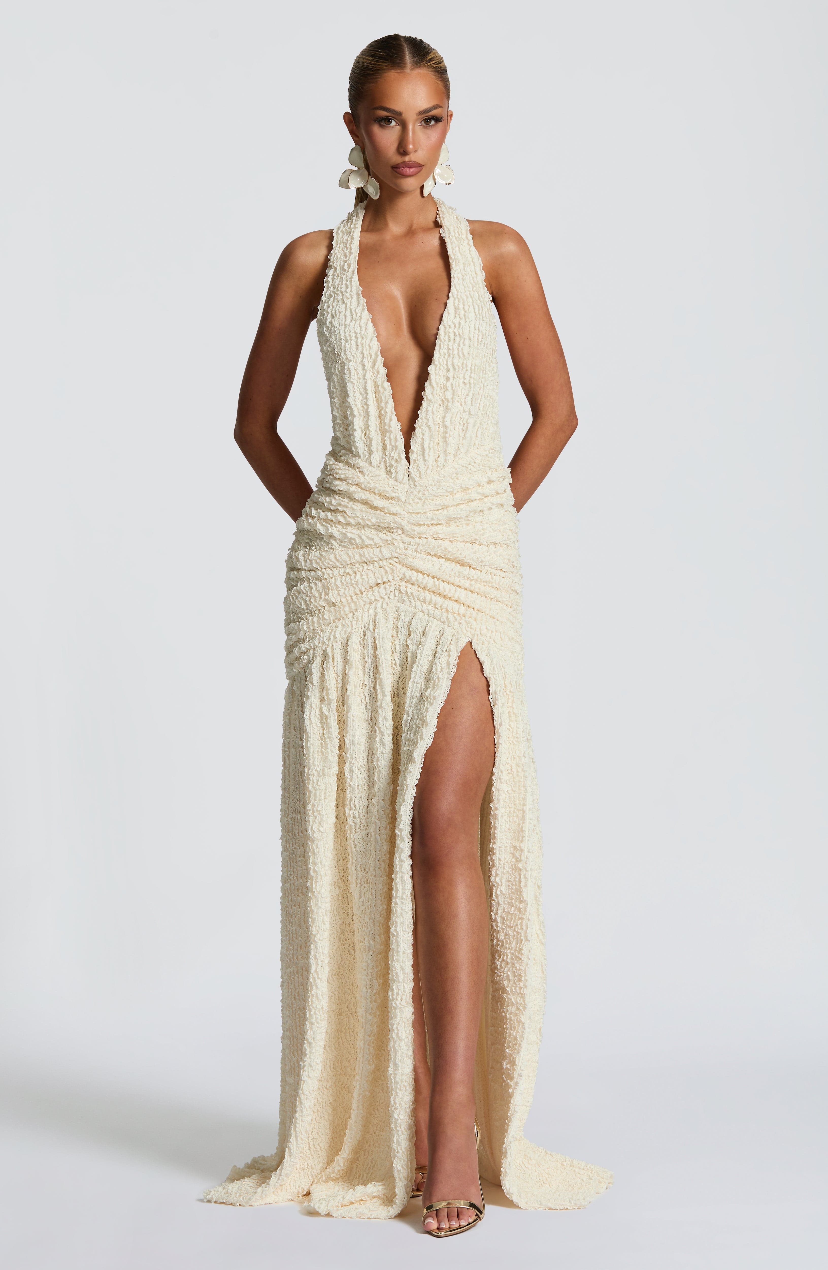 Minerva Maxi Dress - Ivory - Napalia