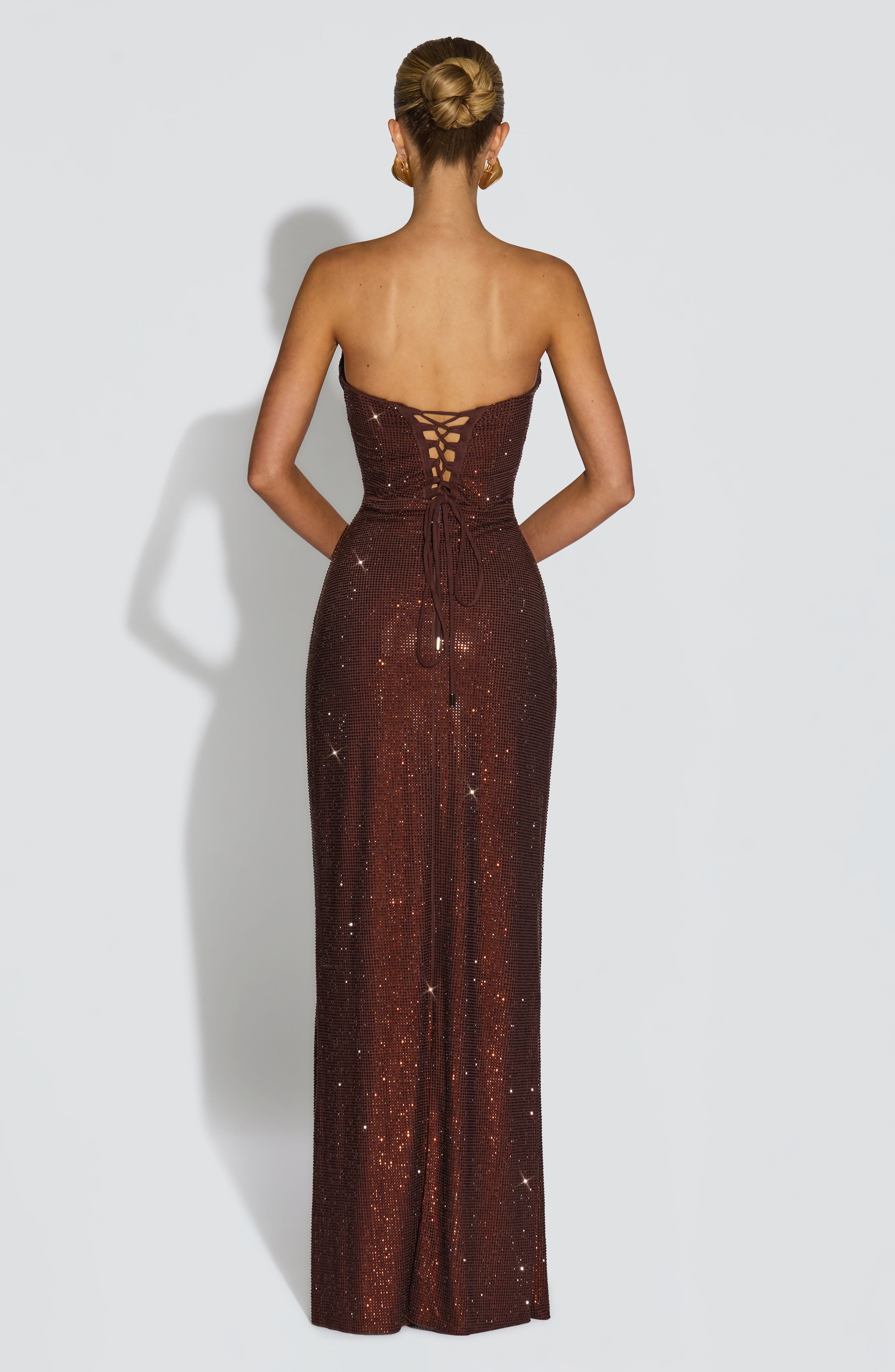 Mirabella Maxi Dress - Plum Brown - Napalia