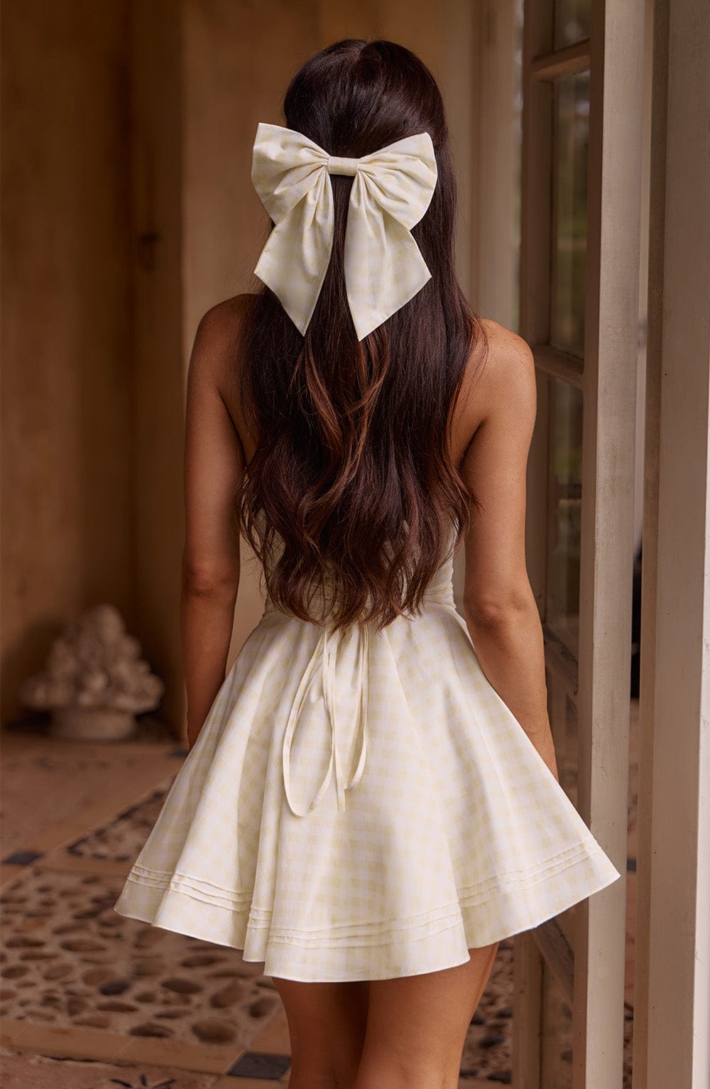 Mitzi Bow - Lemon Gingham - Napalia