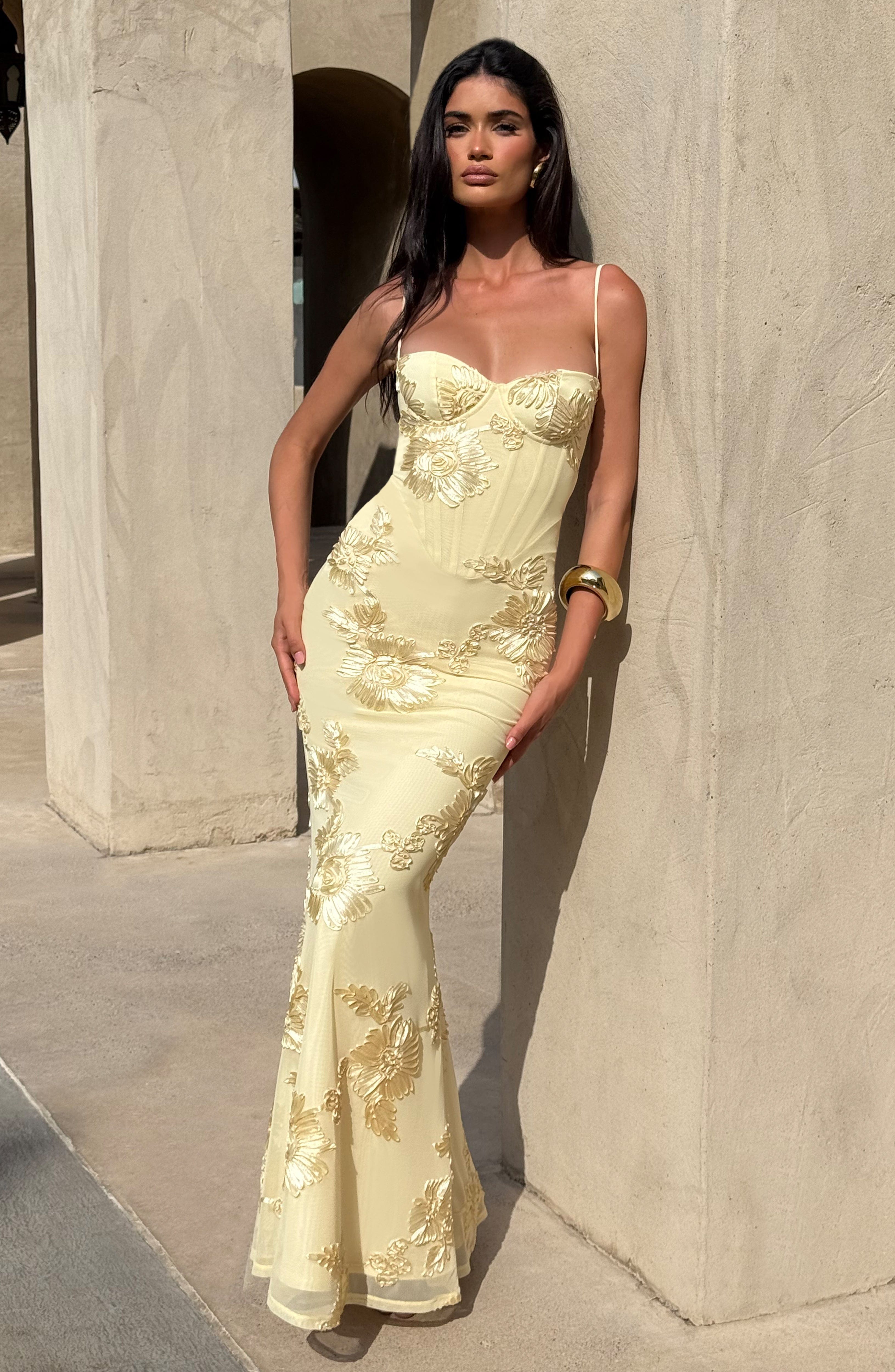 Nefertiti Maxi Dress - Lemon - Napalia
