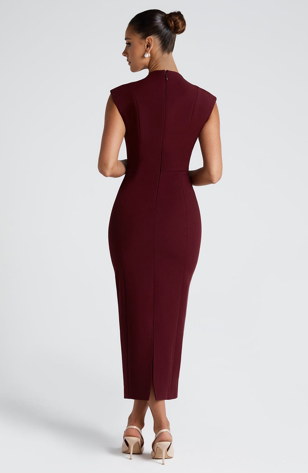 Nellie Midi Dress - Cherry Lacquer - Napalia