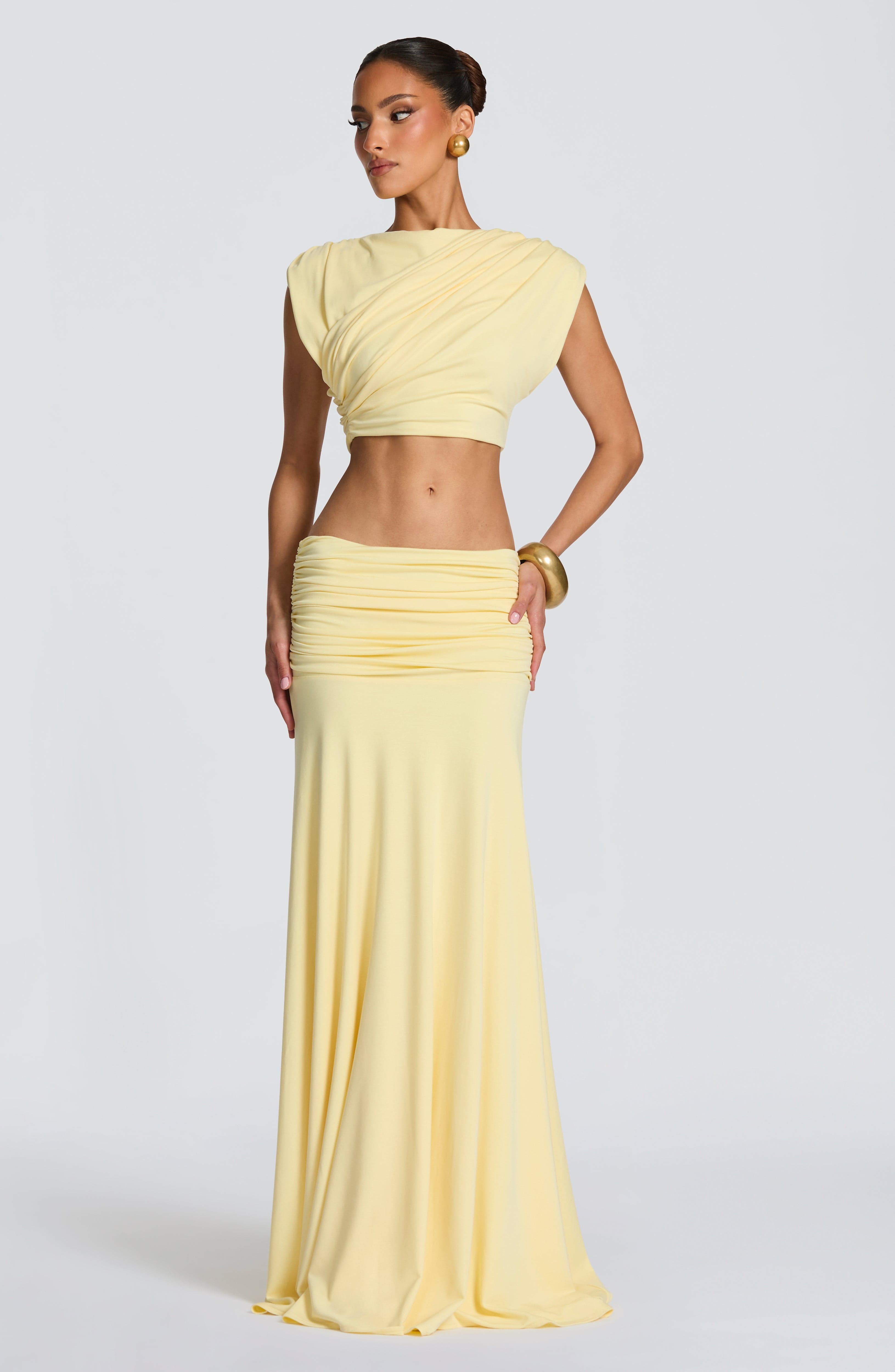 Paige Maxi Skirt - Lemon - Napalia