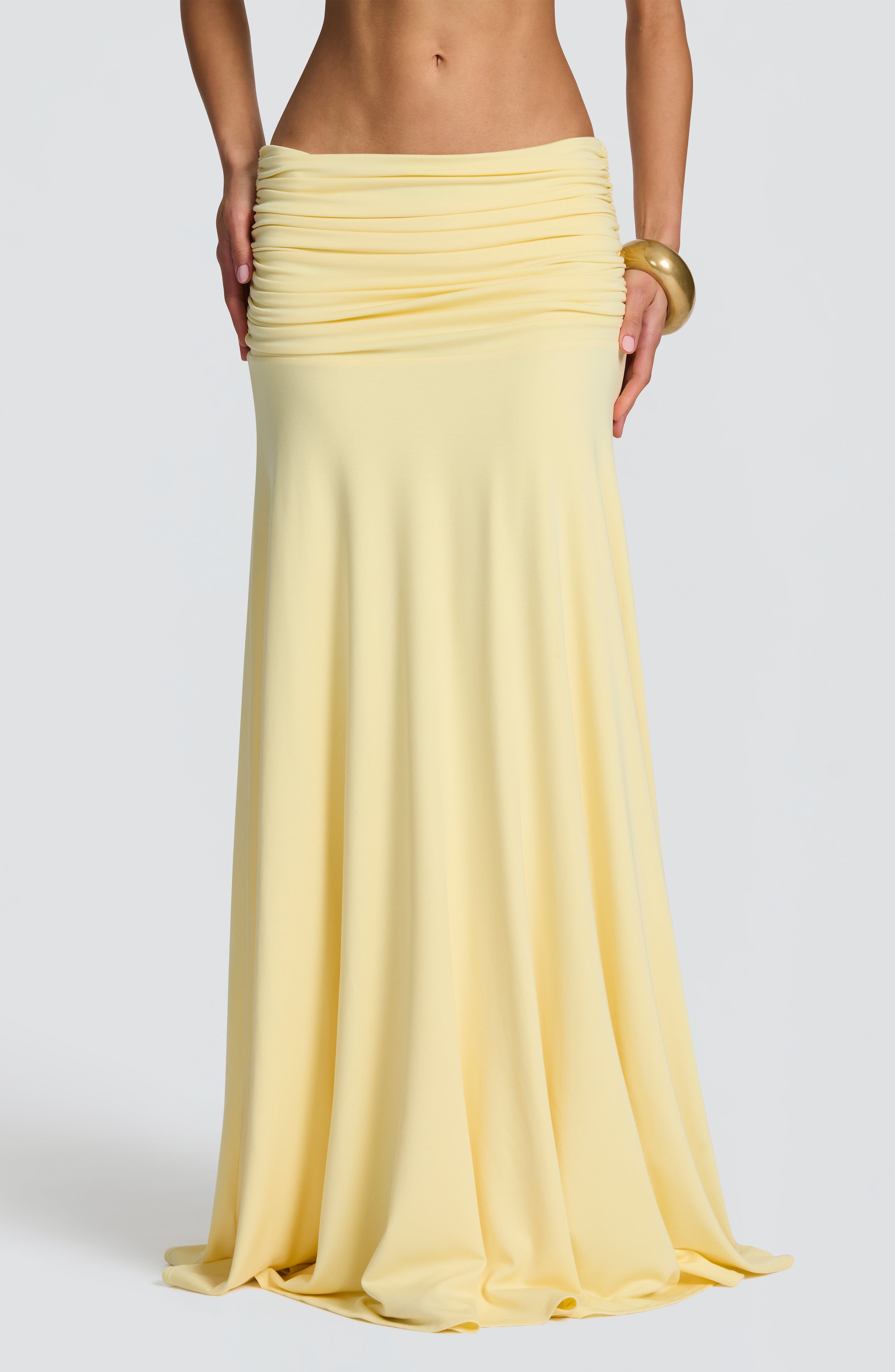 Paige Maxi Skirt - Lemon - Napalia